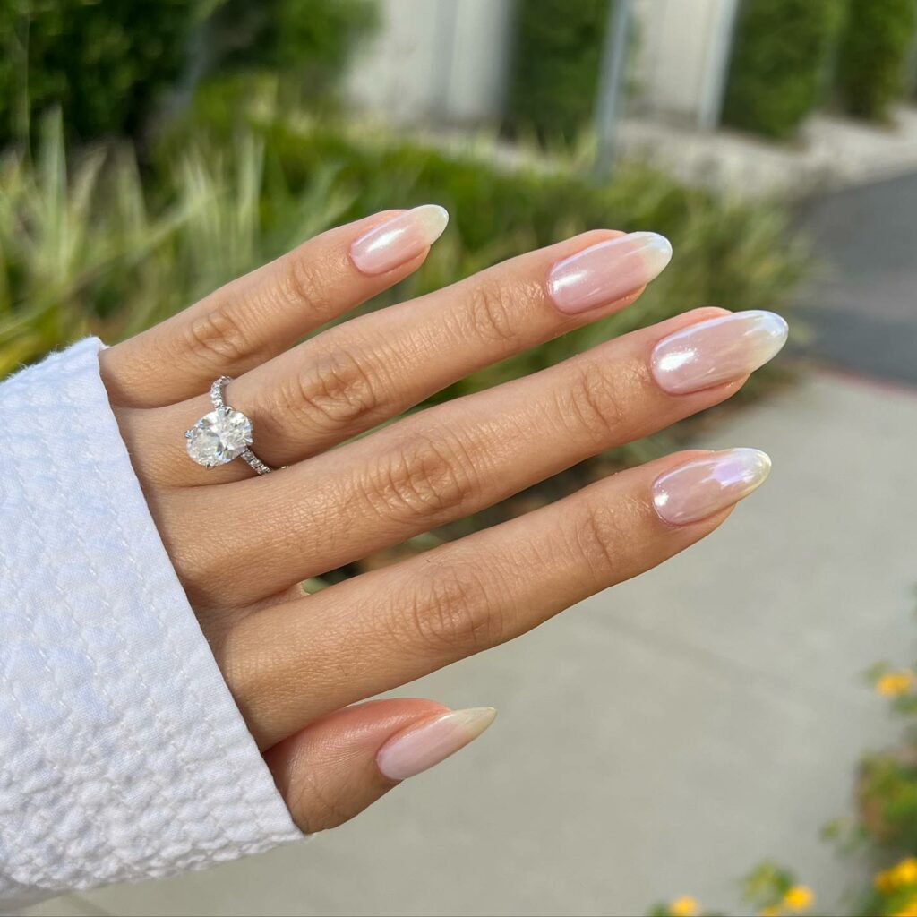 Elegant Pearl Nail Designs to Try in 2024 π 19 pearl glazed donut nails