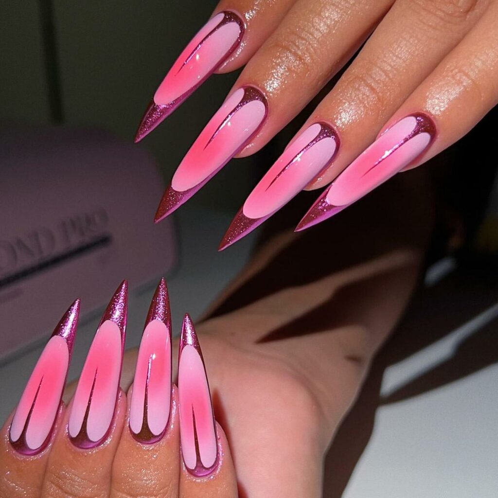 Shine with 30 Light Pink Chrome Nail Designs of 2024 13