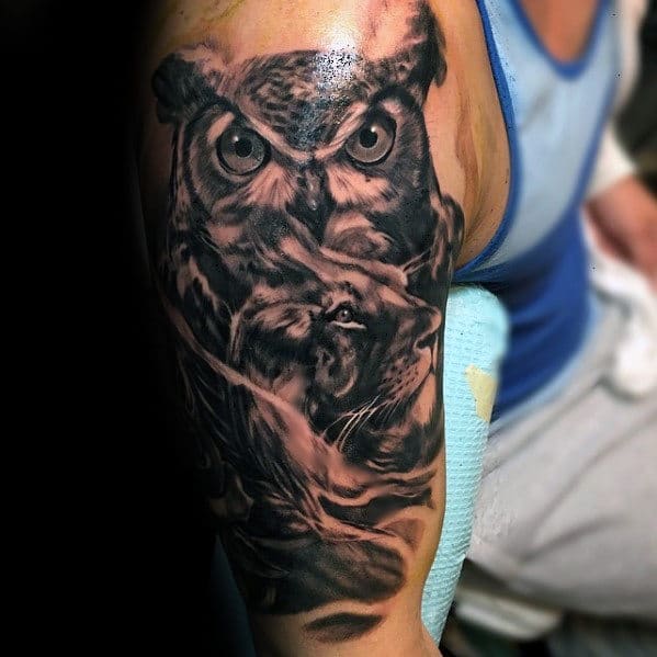 33 Latest Owl Tattoos To Inspire You In 2024! 25 Shaded Realistic Owl Tattoo