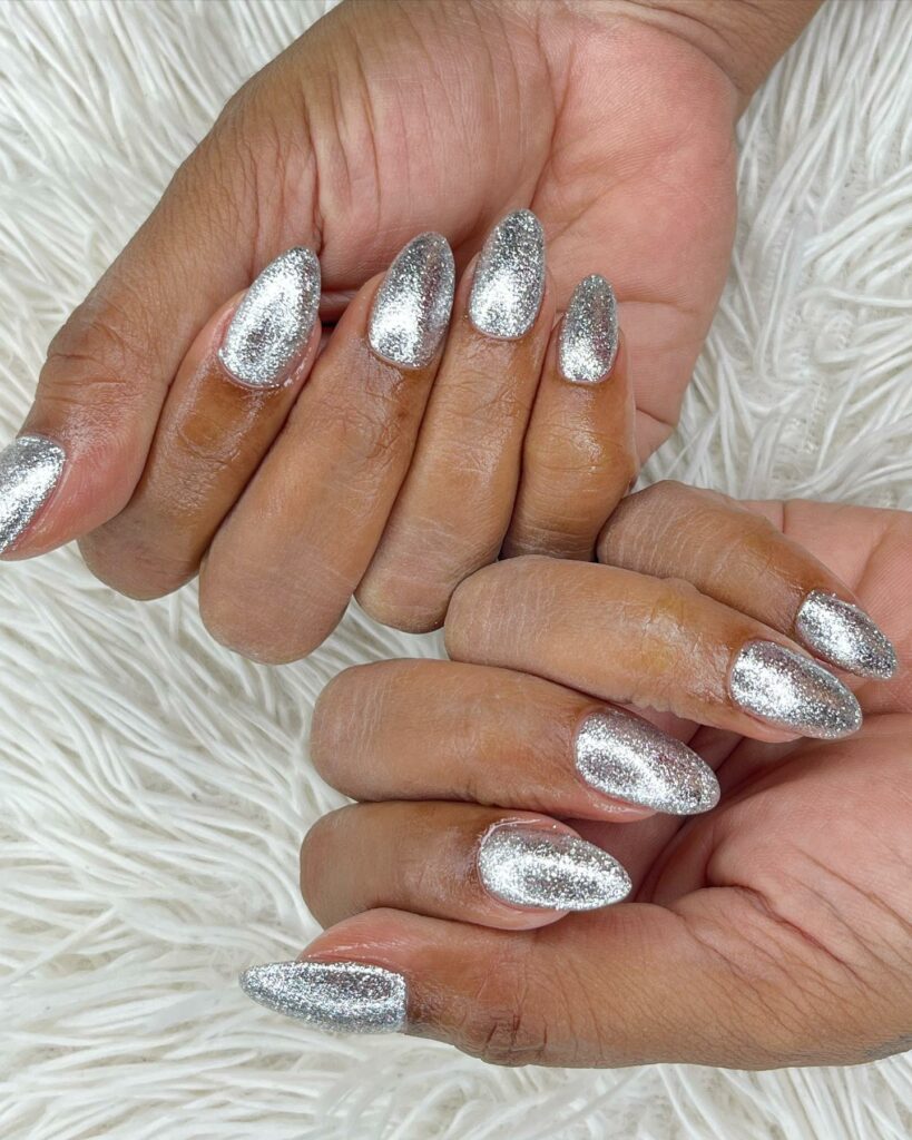 40 Latest New Year’s Nail Art Ideas To Try In 2024 38 silver glitter Nails