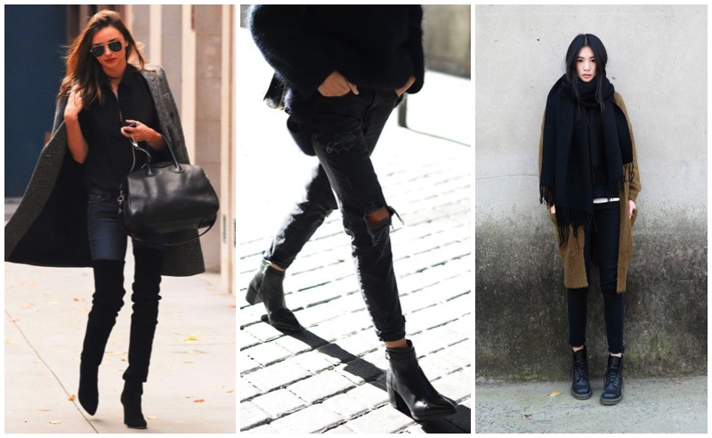 What Shoes to Wear with Skinny Jeans 16 skinny-jeans-boots-thigh-high-lace-up
