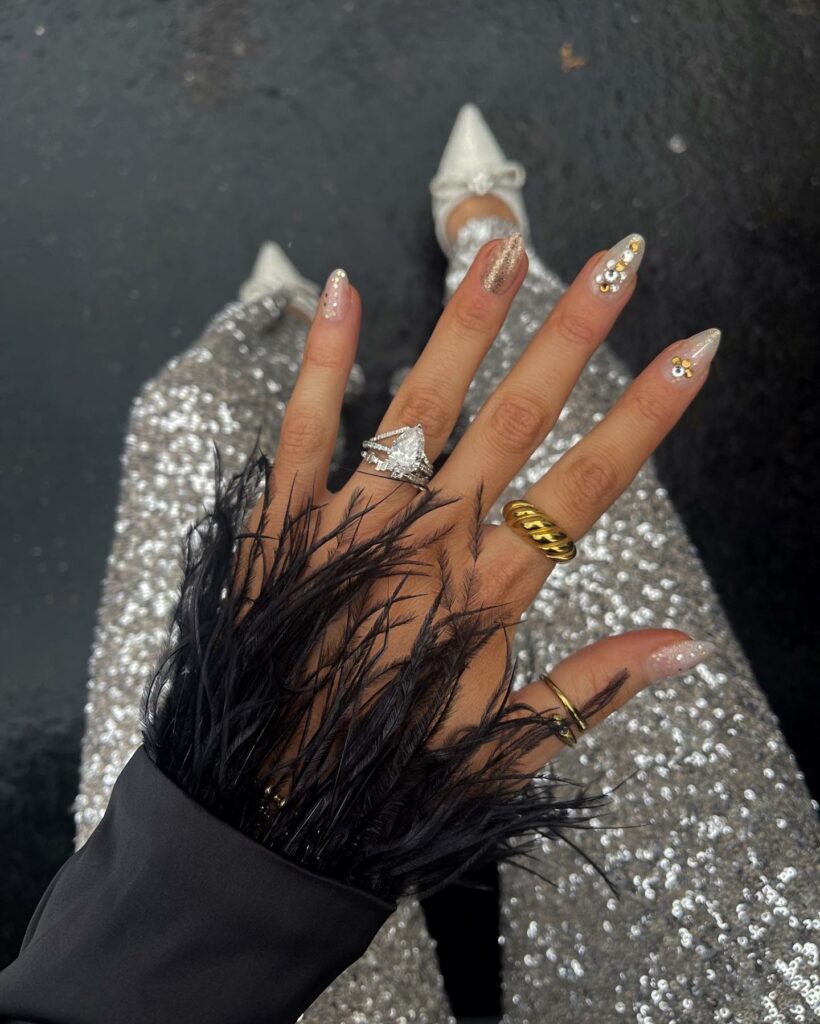 40 Latest New Year’s Nail Art Ideas To Try In 2024 43 sparkle winter Nails