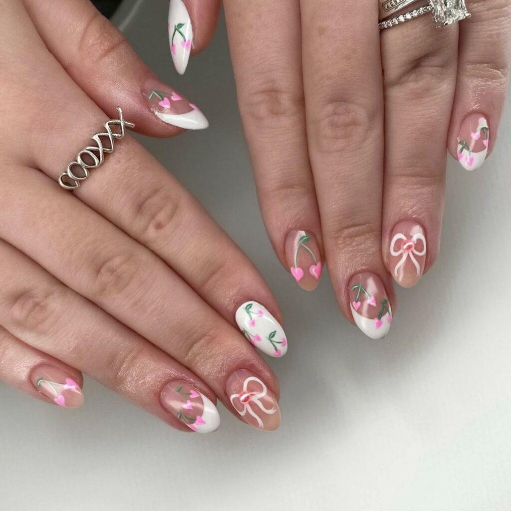 14 Cute Valentine’s Day Nail Ideas To Try in 2024! đŸ’… 17 Gorgeous Valentine's Day Nail Design with Hearts, Bow & Leafy Accents