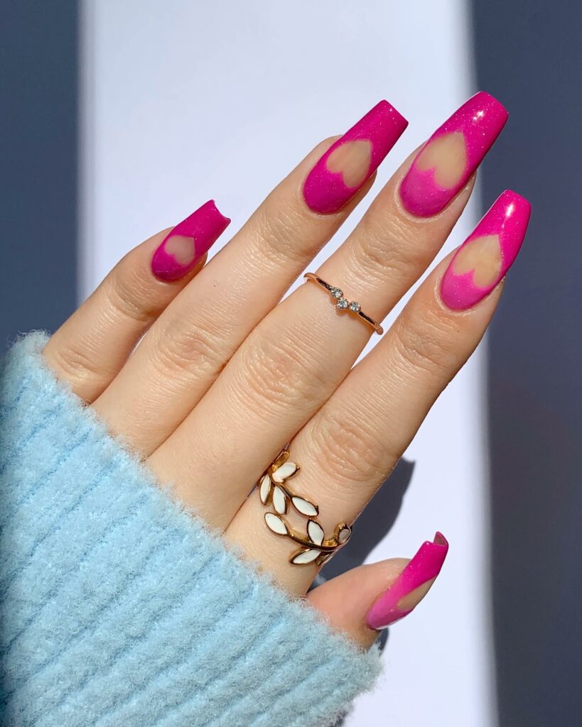 14 Cute Valentine’s Day Nail Ideas To Try in 2024! đŸ’… 11 Sweet Valentine's Manicure: Heart Cut-outs & Glossy Pink Nails