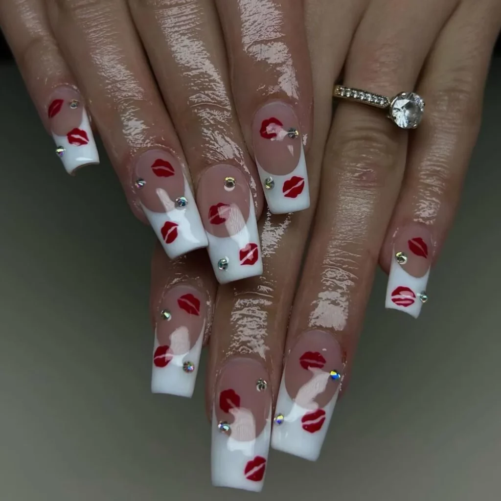 16 Cute Valentine’s Day Nail Designs To Try in 2024! 💅💅 20 Love-themed nails: Flirty kisses & dazzling rhinestones!