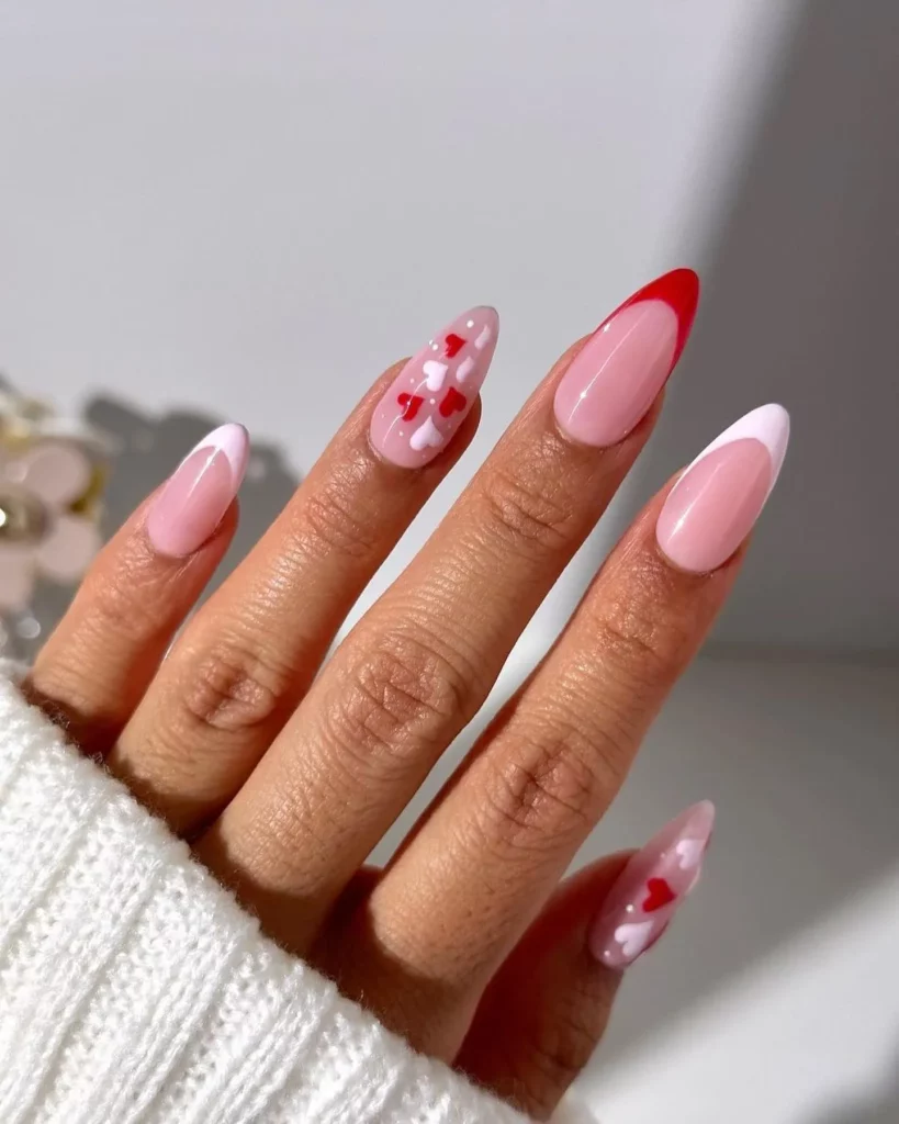 16 Cute Valentine’s Day Nail Designs To Try in 2024! 💅💅 10 Valentine's Day Manicure: Soft Pink, Bold Red, Tiny Red Hearts