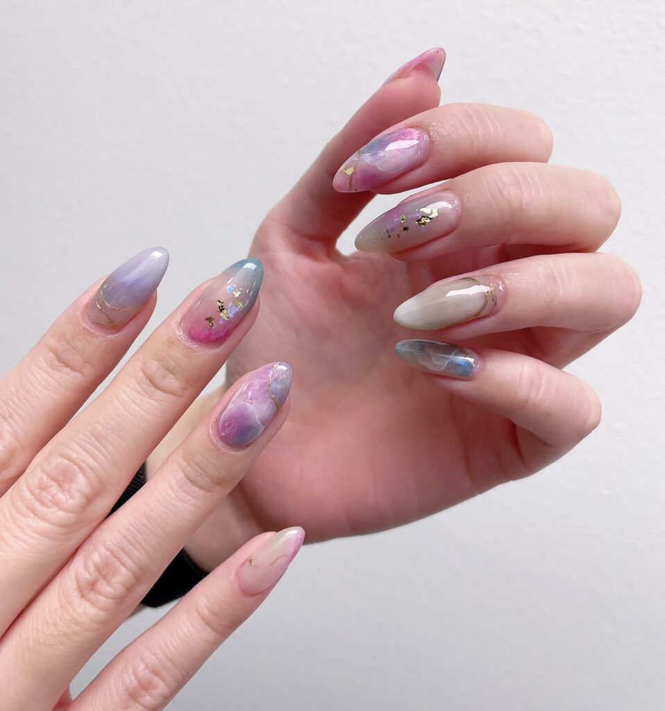 Get Playful with 40 Jelly Nail Designs for 2024 15 watercolor Jelly Nail Designs