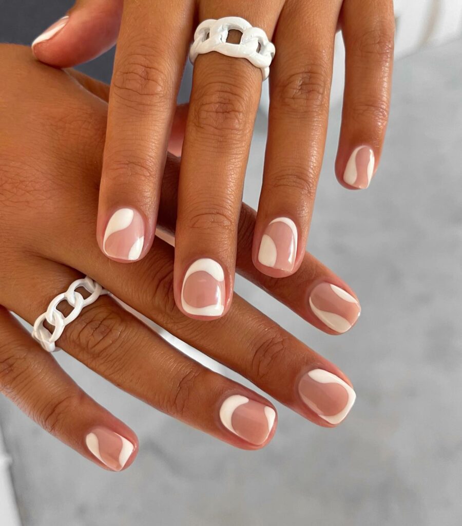 Discover 40 Short White Nail Designs for 2024 23 white short nails