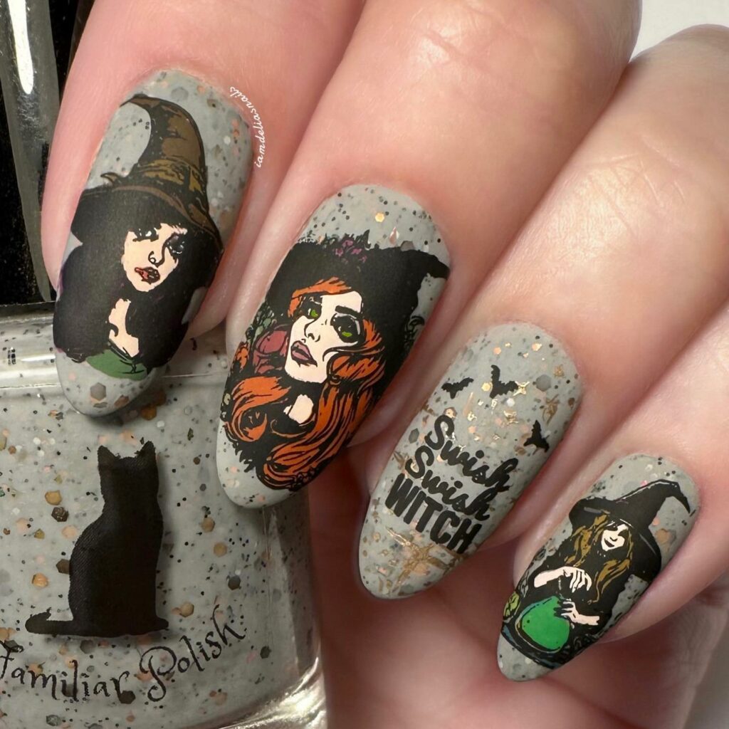 Get Witchy with 30 Witchy Nail Designs for 2024 24 Mystical Witchcraft Elegance