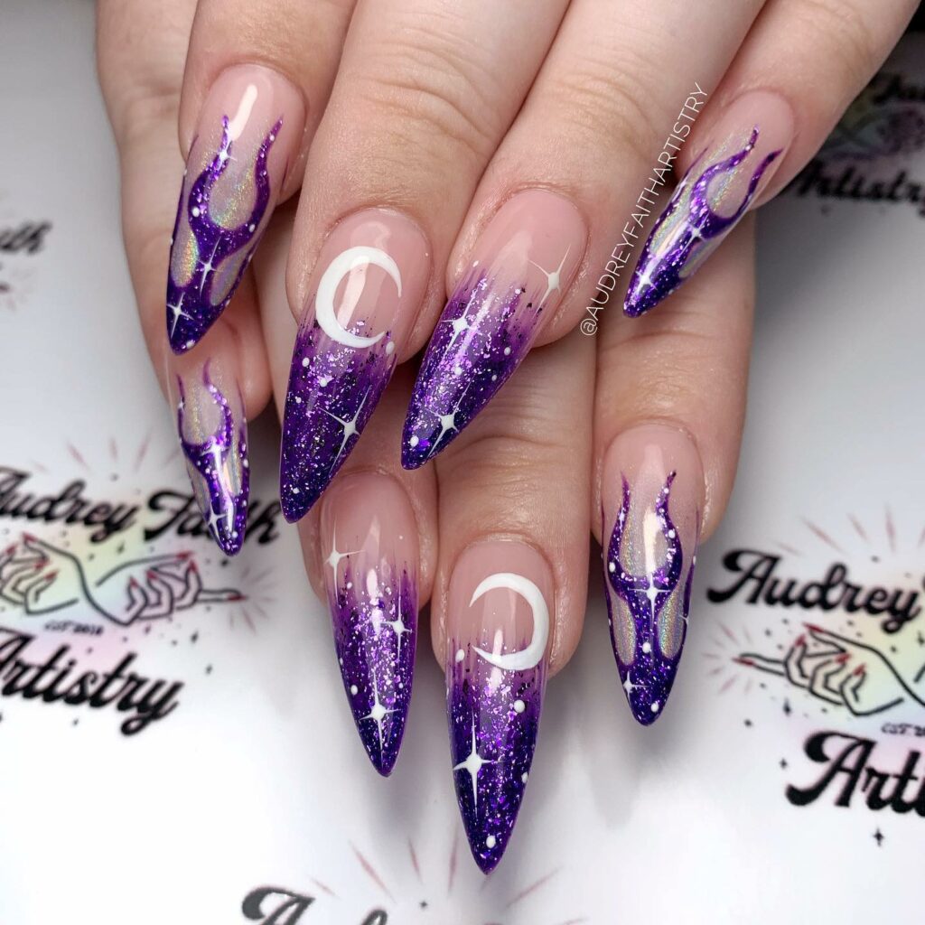 Express Yourself with 30 Emo Nail Designs in 2024 48 witchy nails2
