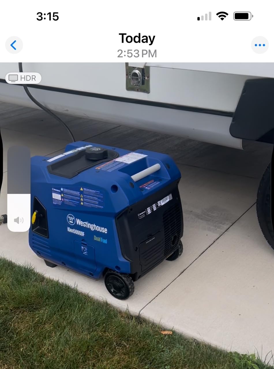 Westinghouse 5000 Peak Watt Super Quiet Dual Fuel Portable Inverter Generator customer photo 1