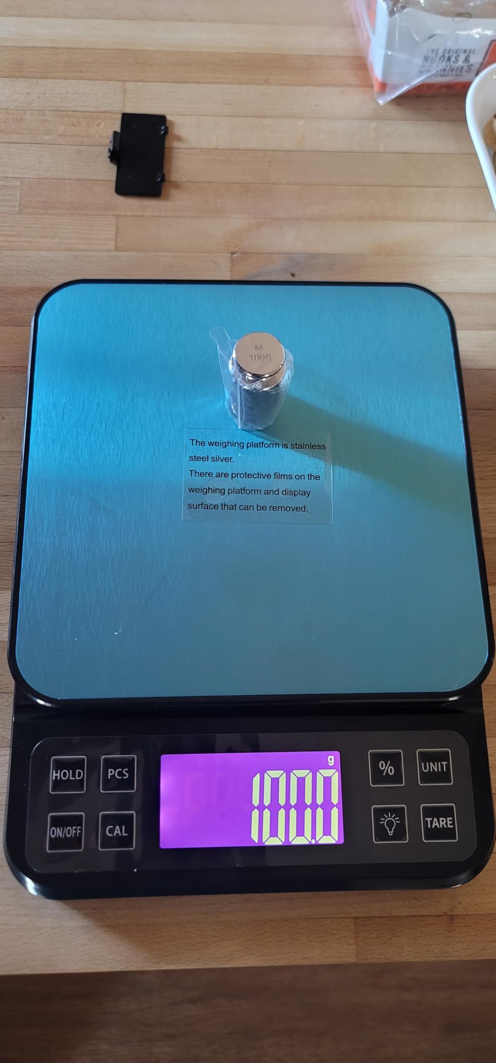 BOMATA Large Kitchen Scale with 0.1g High Precision, 5kg/11lb Bakery Scale with Percentage Function, USB Rechargeable, Stainless Steel Pan customer photo 2
