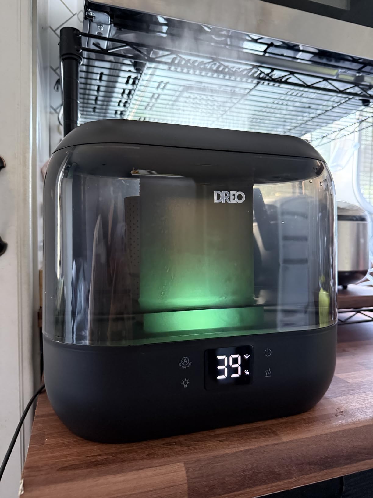 Dreo Smart Humidifiers for Bedroom, Top Fill 4L Supersized Humidifier Large Room with 28 dB, 36H Runtime, Touch/APP/Voice Control, Nightlight, Cool Mist Humidifiers for Baby, Plants, Indoor, Black customer photo 1