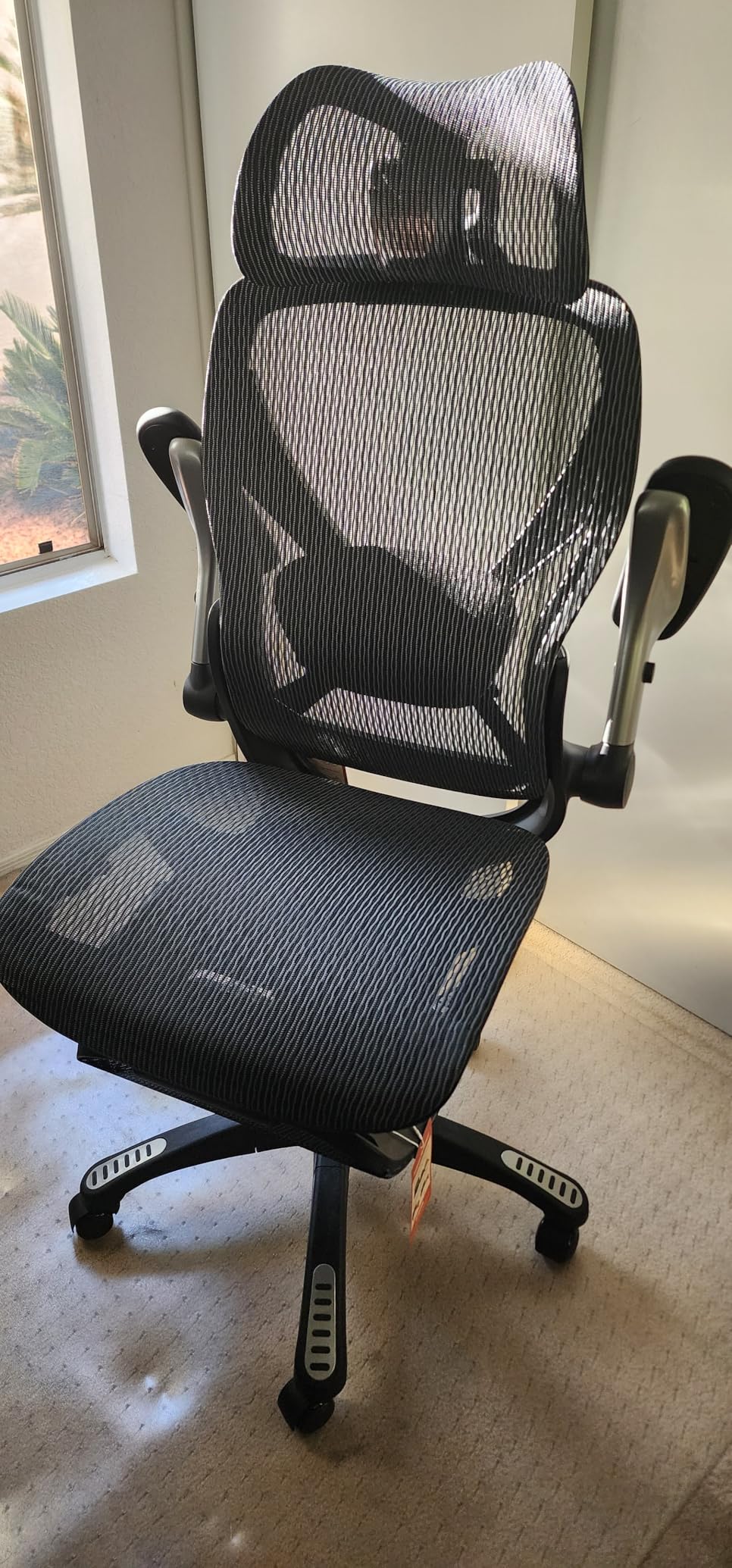 ELABEST X100 Ergonomic Mesh Office Chair with Footrest, Big and Tall Hone Desk Chair with 5D Flip-Up Arms, Adjustable 3D Lumbar Support,Gaming & Executive Computer Chairs customer photo 1