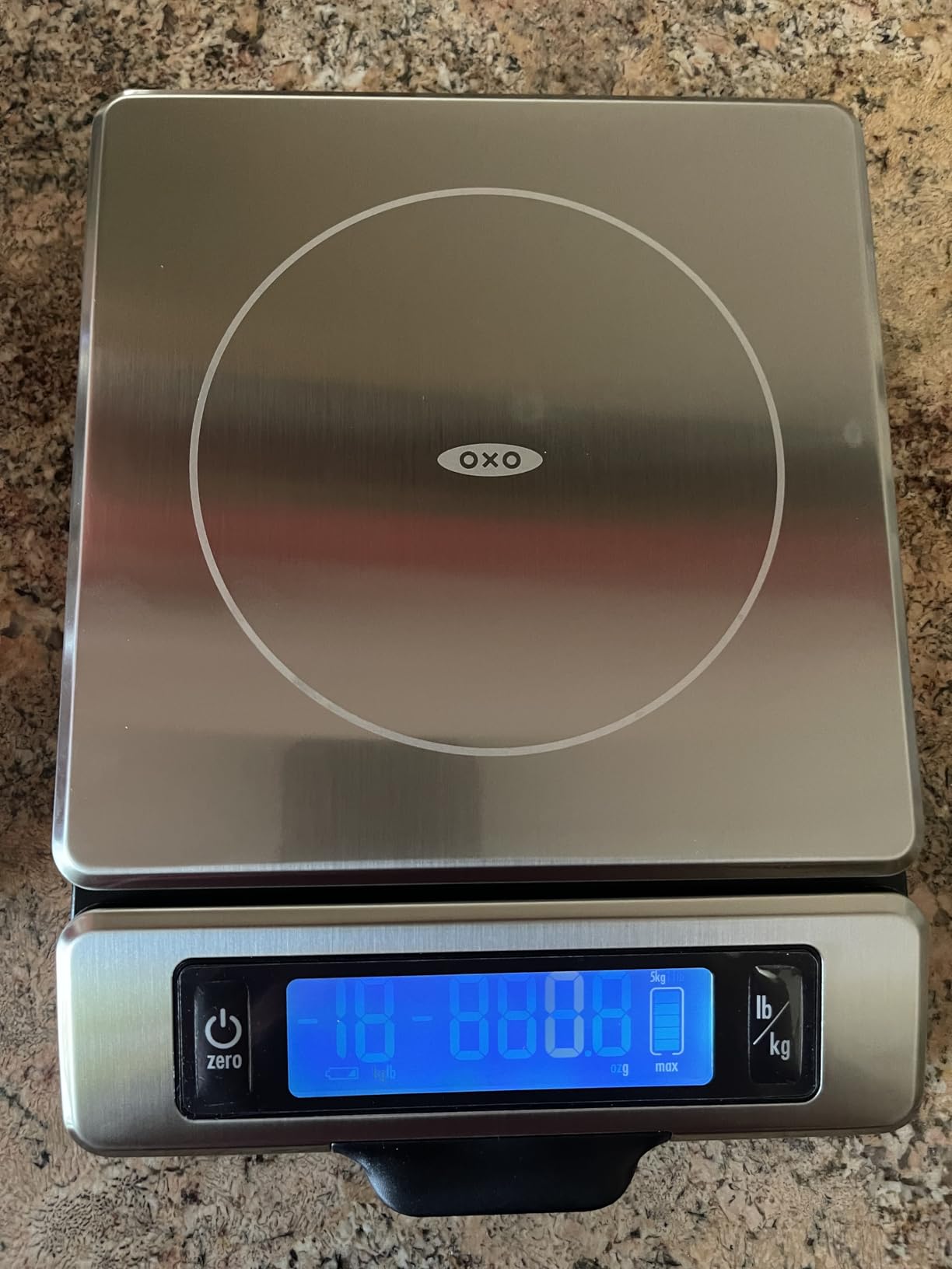 OXO Good Grips 11-Pound Stainless Steel Kitchen Scale with Pull-Out Display customer photo 2