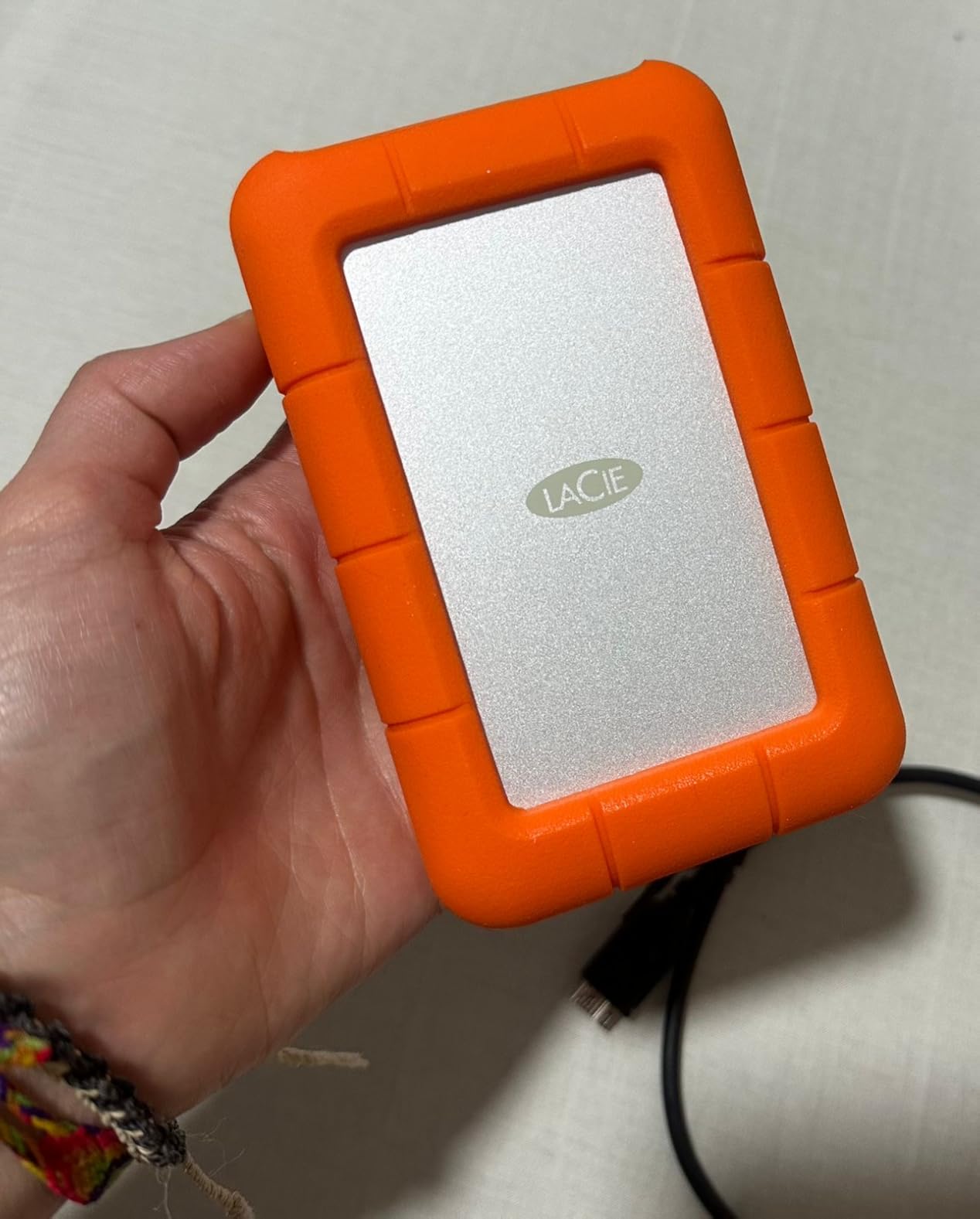 LaCie Rugged 5TB Portable External HDD - USB 3.0/2.0 Compatible, Shock/Dust/Rain Resistant for Mac & PC, Orange, Grey customer photo 2