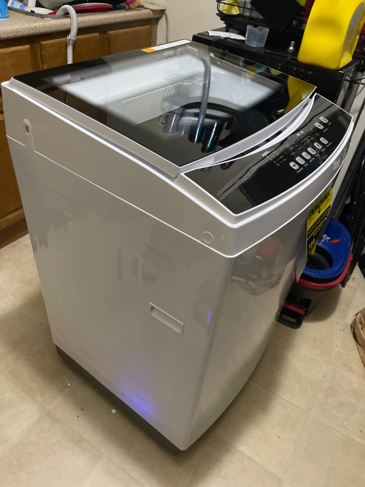 BLACK+DECKER 3.0 Cu. Ft. Portable Washer, 26.5 lb. Capacity Washing Machine, 6 Cycles, Quick Connect Sink Adapter and Drain Hose Included, Transparent Lid & LED Display, BPW30MW, White customer photo 2