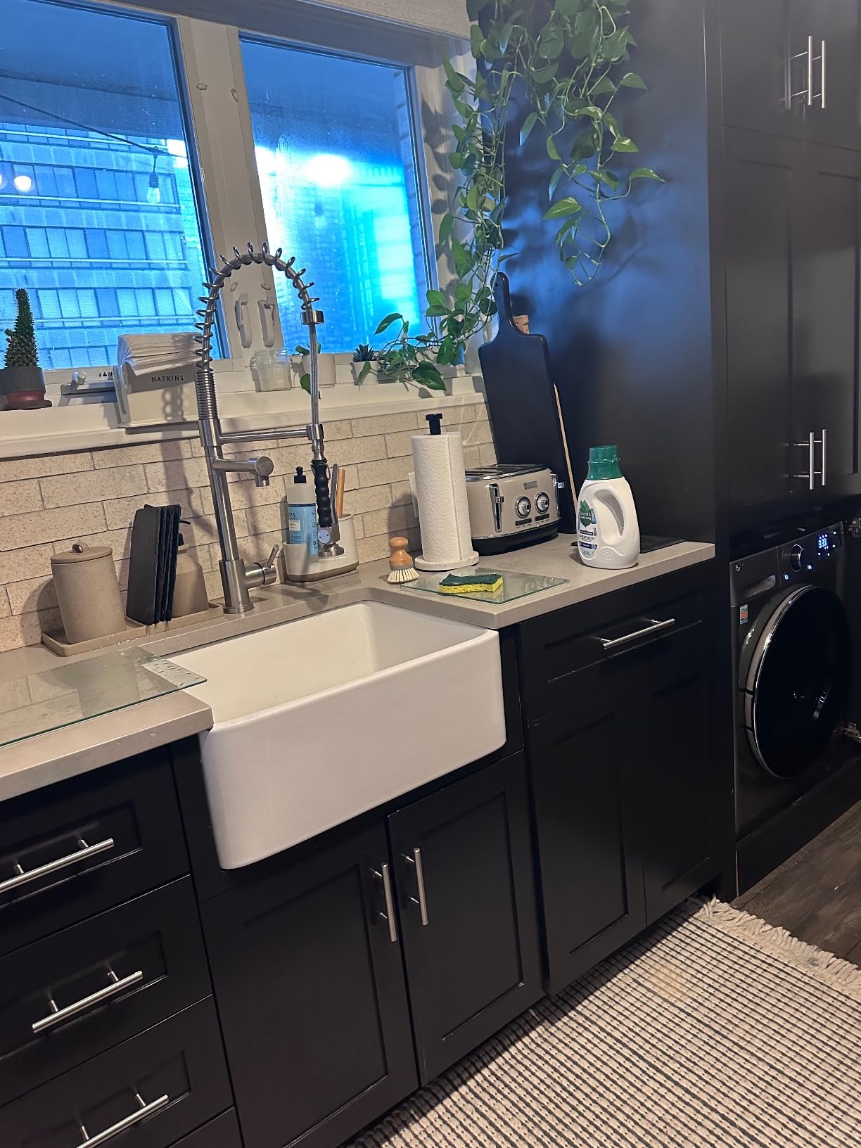 LG WM3555HVA 2.4 Cu. Ft. Smart Wi-Fi Enabled Front-Load All-in-One Washer/Dryer Combo - Compact, Energy-Efficient, White customer photo 1