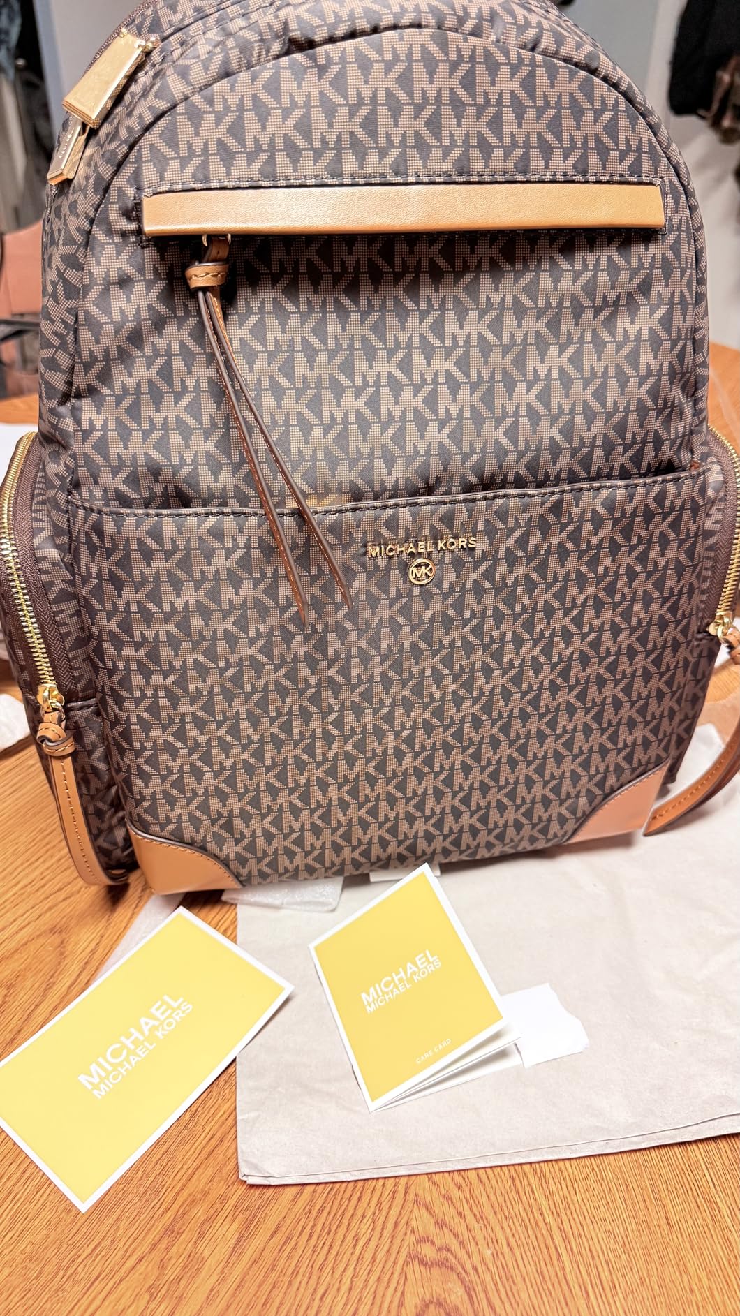 Michael Kors Prescott Large Backpack, Brown/Acorn, One Size customer photo 1