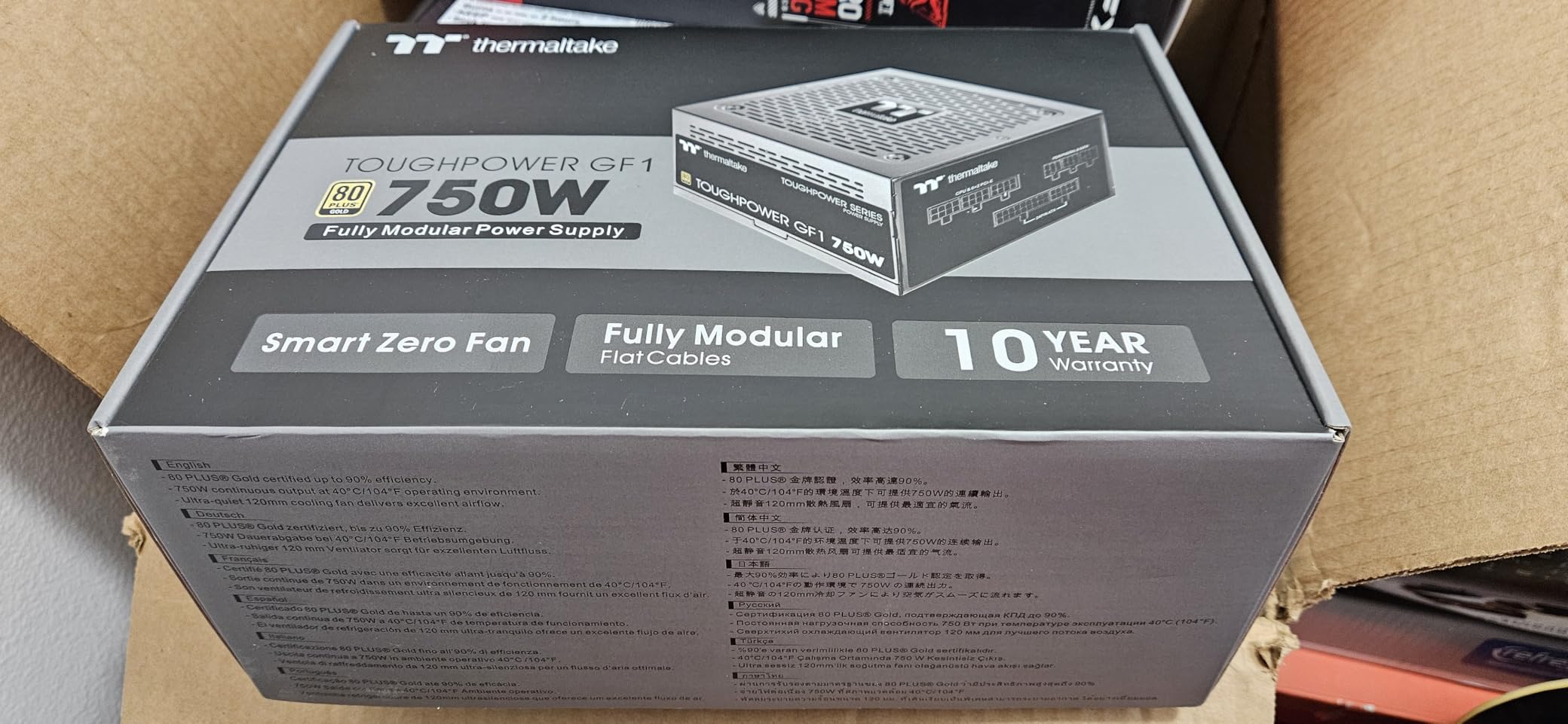 Thermaltake GF1 Fully Modular ATX 850W Power Supply - 80 Plus Gold - Ultra Quiet - Zero RPM, PS-TPD-0850FNFAGU-P customer photo 1