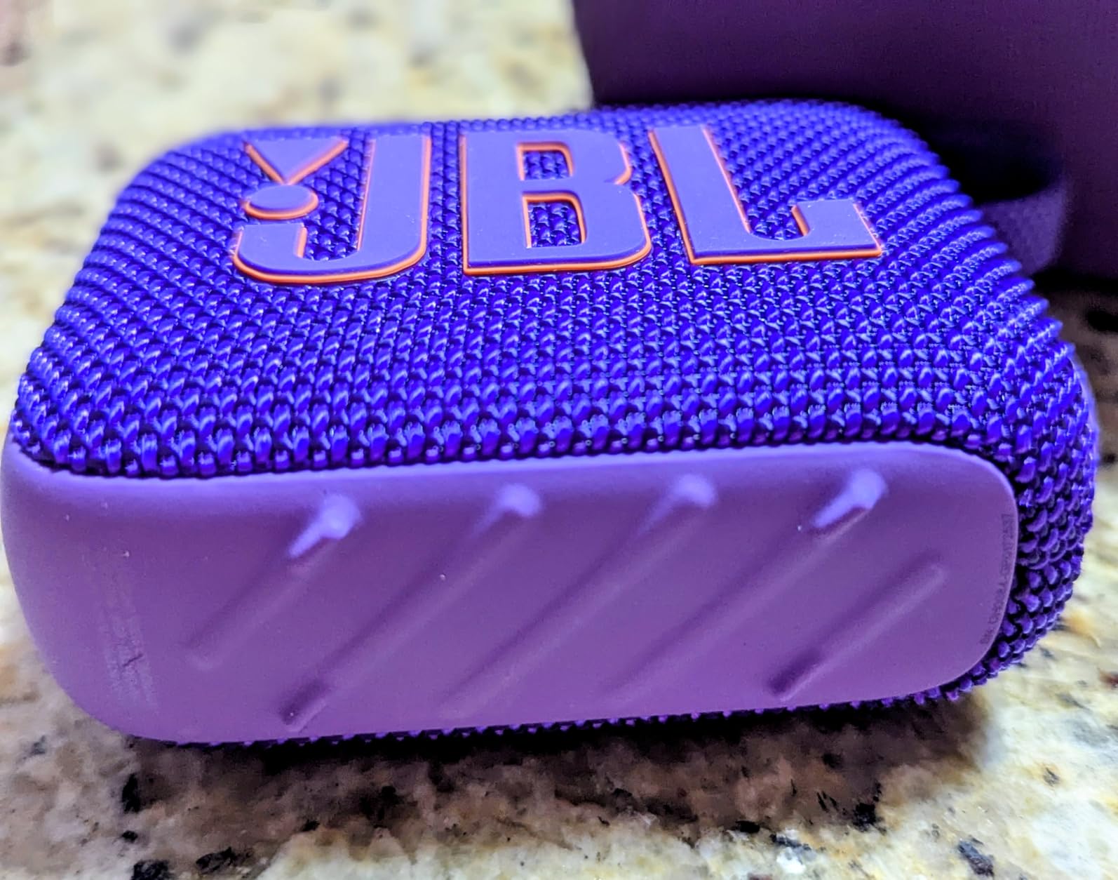JBL Go 4 - Ultra-Portable, Waterproof and Dustproof Bluetooth Speaker, Big JBL Pro Sound with Punchy Bass, 7-Hour Built-in Battery, Made in Part with Recycled Materials (Blue) customer photo 1