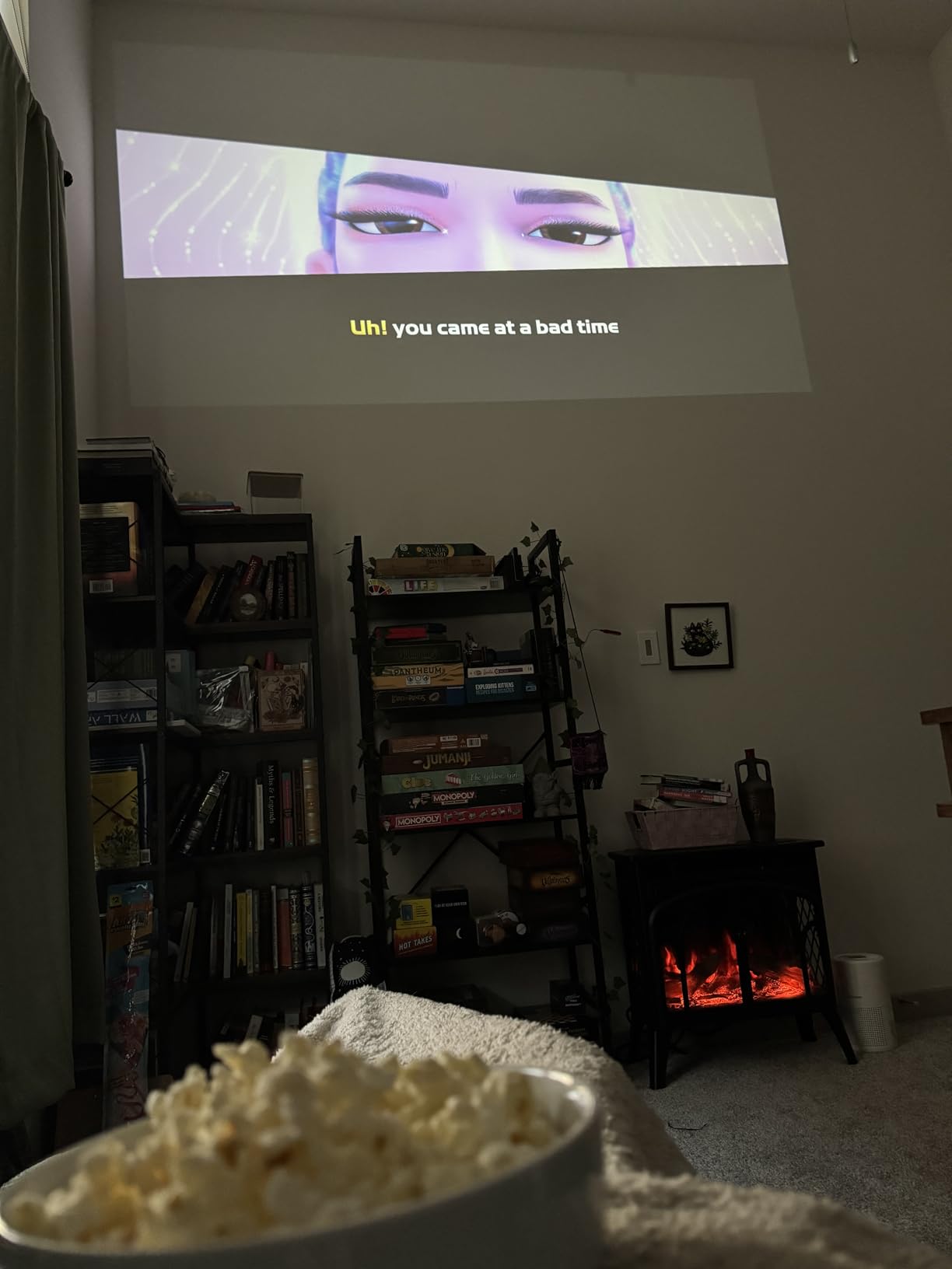Aurzen EAZZE D1 Smart Projector with WiFi and Bluetooth, Officially-Licensed APP, Auto Focus/Keystone, Dolby Audio 16W Speakers, Native 1080P, HDR10, 4K Support, Portable Mini Outdoor Movie Projector customer photo 1