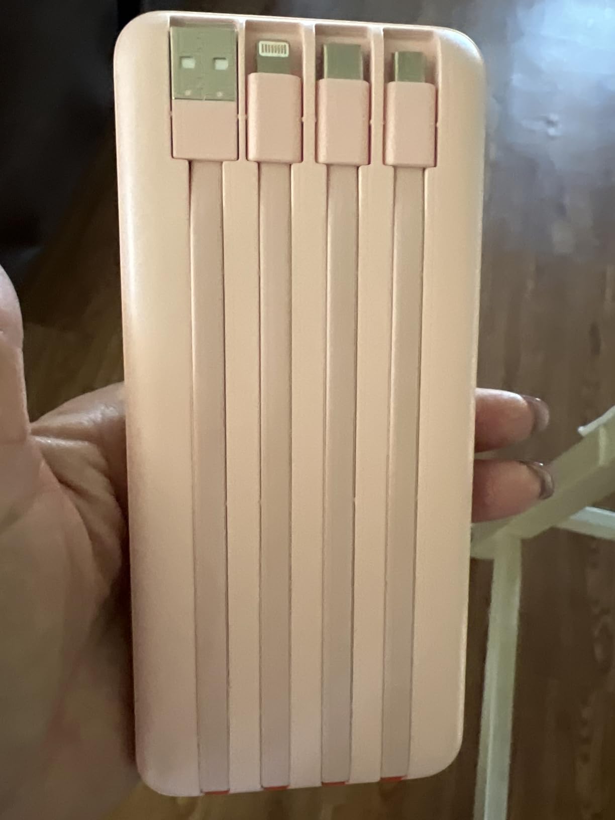 Orfeika 20000mAh Power Bank Fast Charging, Portable Charger with 4 Built-in Cables & 6 Outputs, 20W PD USB C Battery Pack Compatible with iPhone 16/15, Galaxy, Android, iPad & More (Travel Essential) customer photo 2