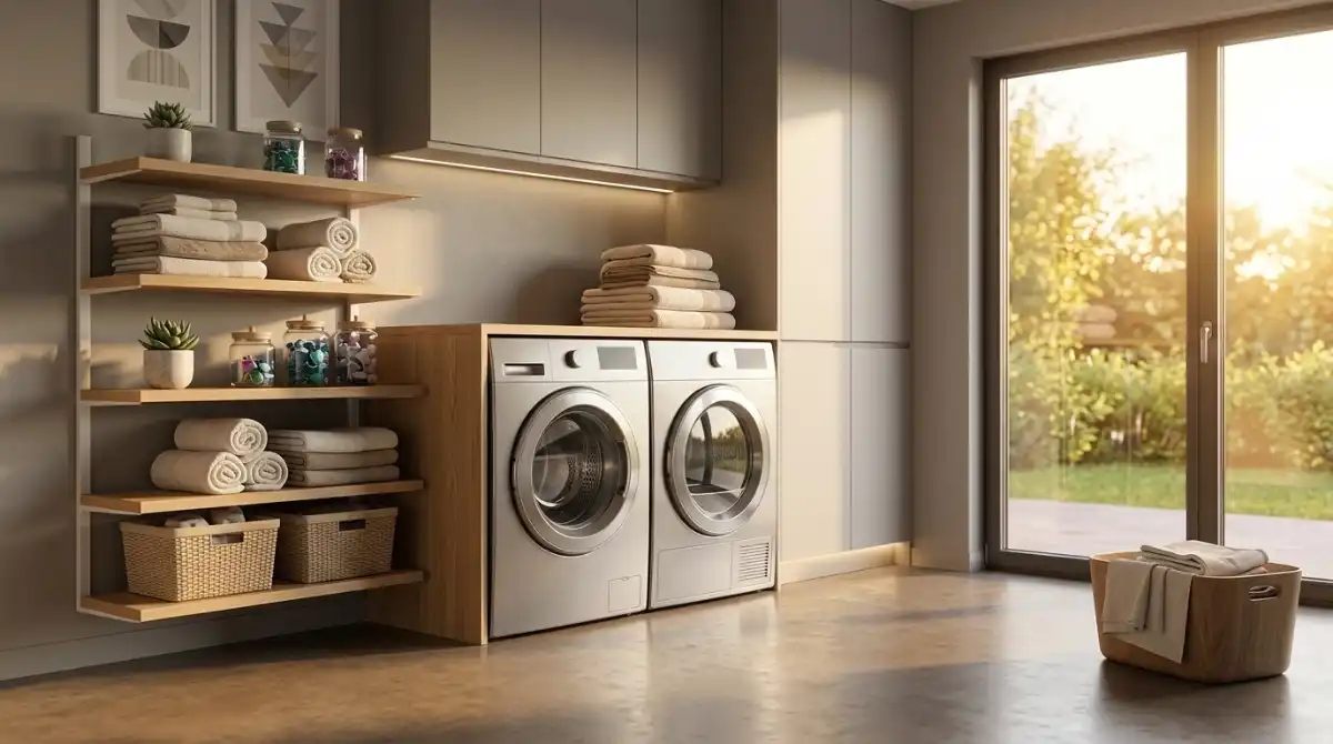 Best Electric Washer And Dryer (2026): Top Picks Guide Modern electric washer and dryer set installed in a clean laundry room with efficient home laundry features