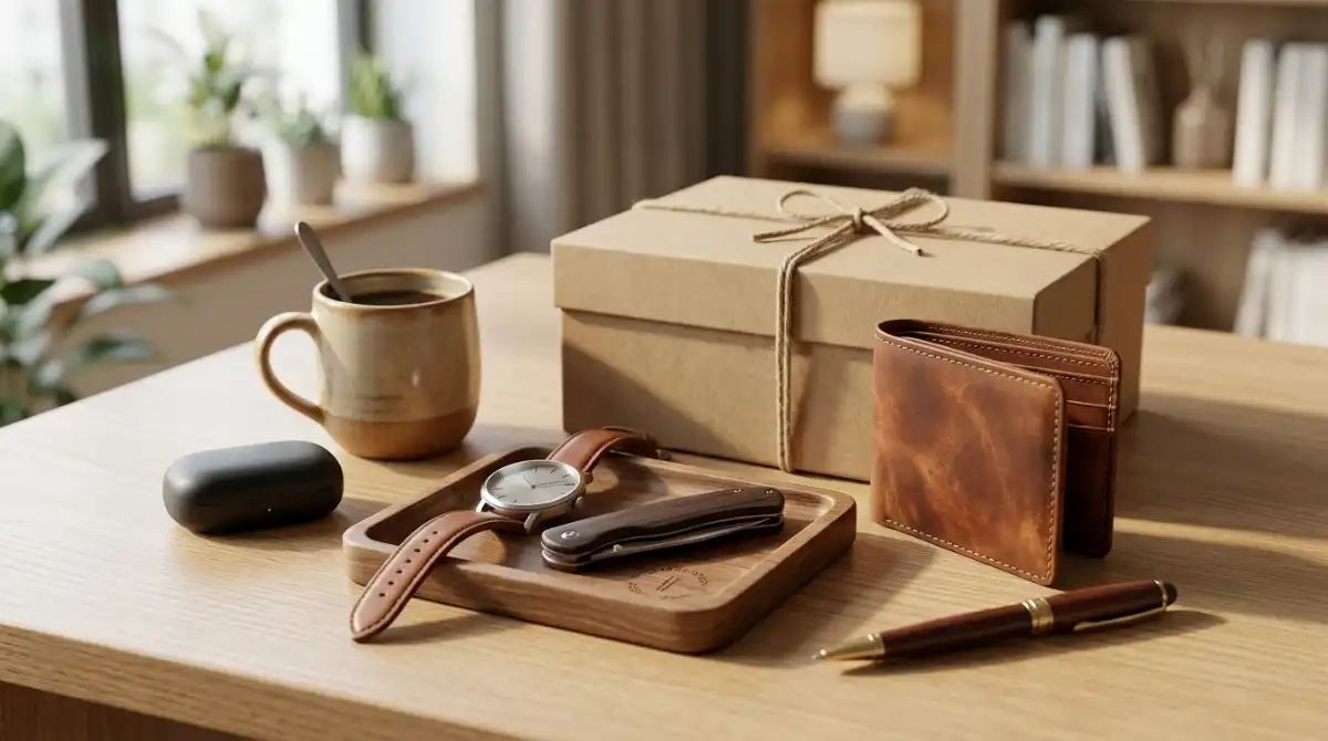 Best Father’s Day Gifts for Brother (2026): 12 Ideas Thoughtful Father's Day gifts arranged on a table including a watch, wallet, gadgets, and personal accessories for a brother