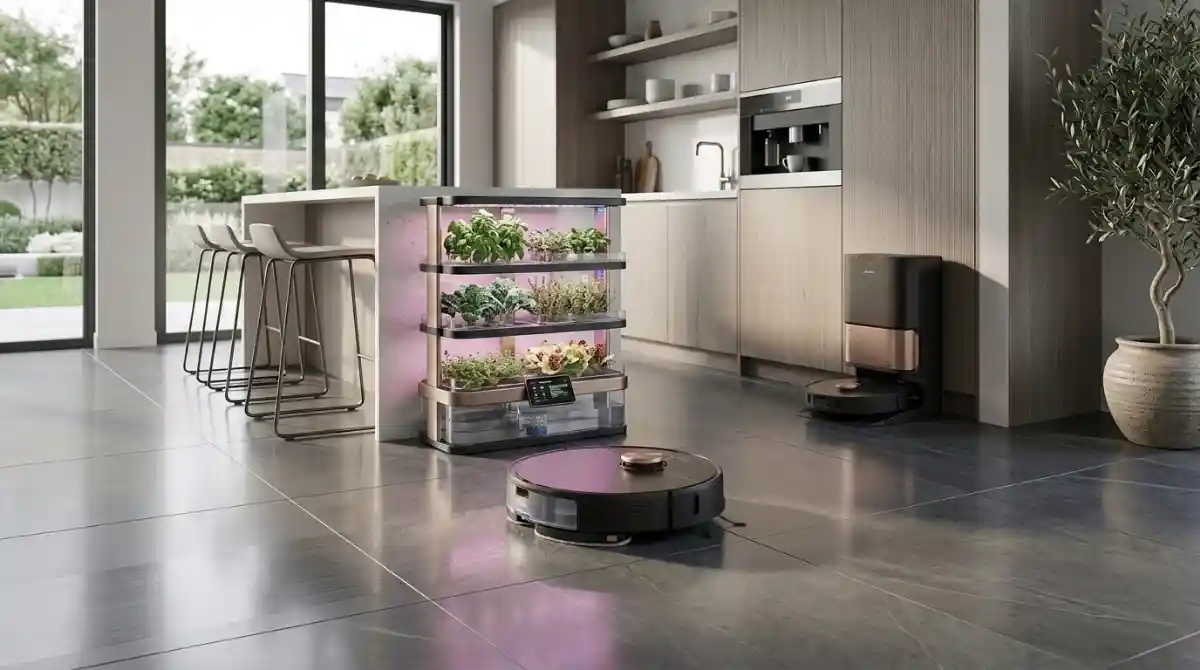 Best Floor Steamer Vacuums On The Market (2026) Modern steam vacuum cleaner cleaning hardwood flooring in a bright contemporary home with visible steam and spotless floors