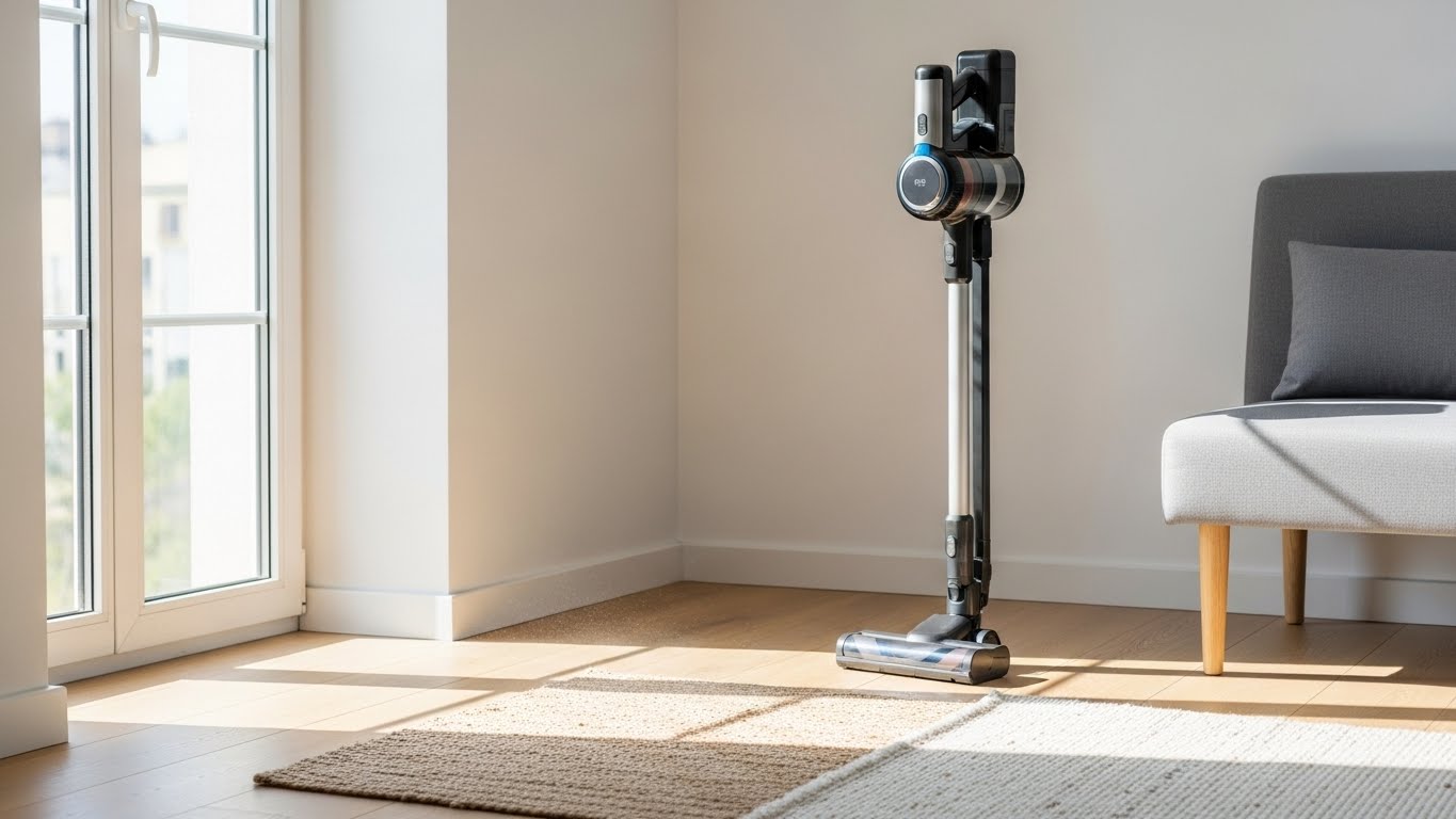 Best Vacuums for Small Apartments 2026: 10 Tested Space-Savers Top-rated vacuums for small apartments in 2026 showing a cordless stick vacuum in a modern home.