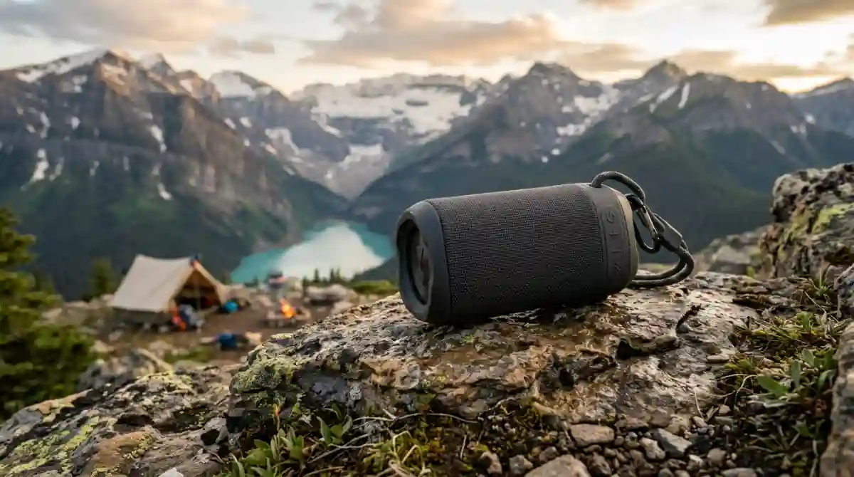 Bose SoundLink Flex Review 2026: Best Portable Speaker? Bose SoundLink Flex portable Bluetooth speaker placed outdoors during an adventure with a rugged design and premium audio features