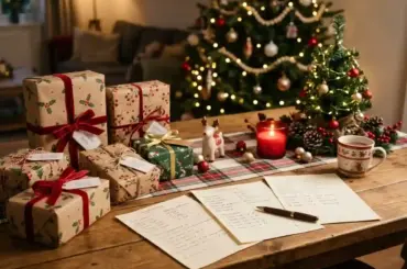 Printable Secret Santa questionnaire template with gift preferences and holiday exchange planning ideas