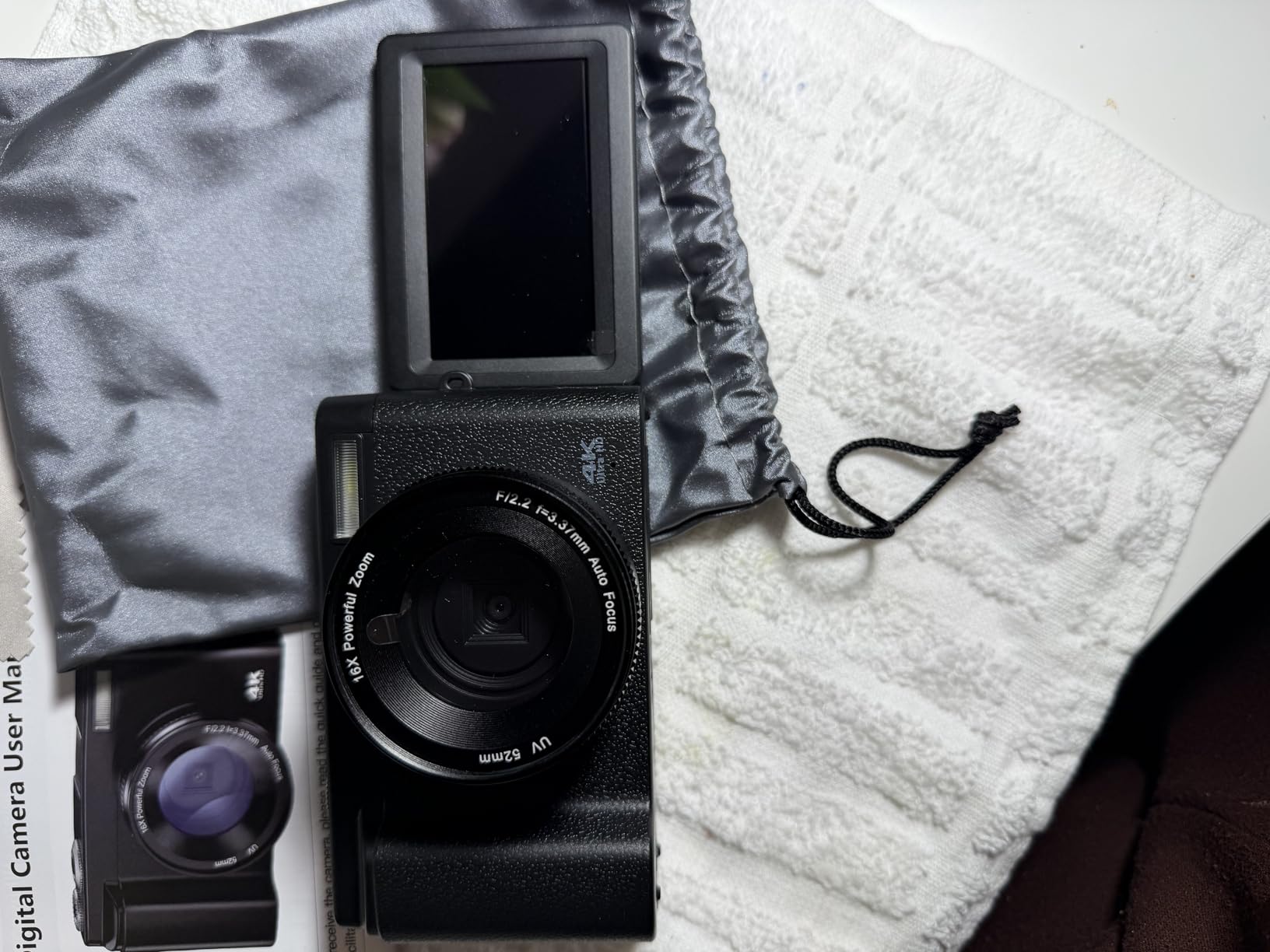 Duluvulu 4K Digital Camera for Photography Autofocus, 2026 Latest 48MP Vlogging Camera for YouTube with SD Card, 2 Batteries, 3