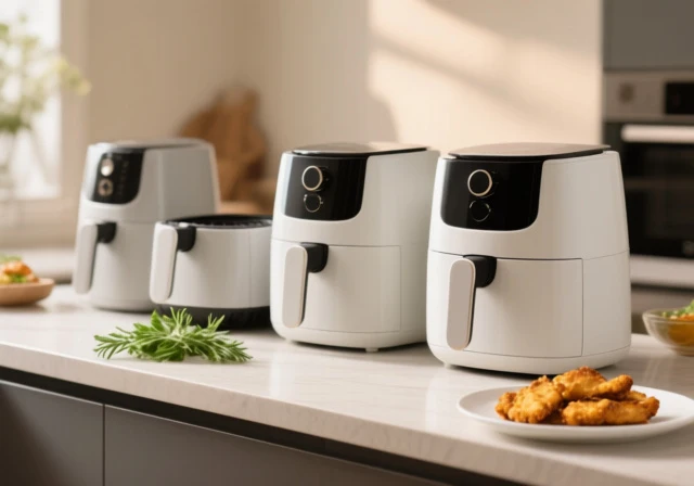 12 Best Air Fryers (2026): Top-Rated Models Tested & Compared Best air fryers tested for crispy, healthy cooking featuring modern basket-style countertop models in a bright home kitchen