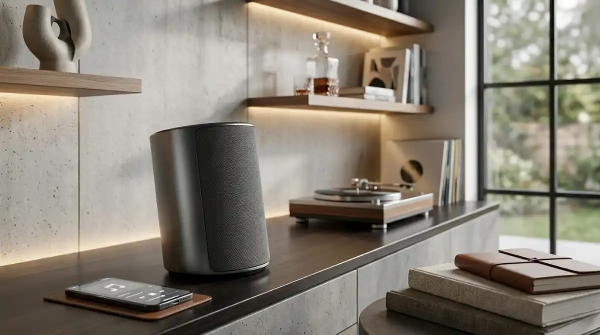 Best Wireless Speaker (2026): Top Picks & Expert Reviews Modern wireless speaker placed in a stylish living room with premium audio setup and music streaming accessories