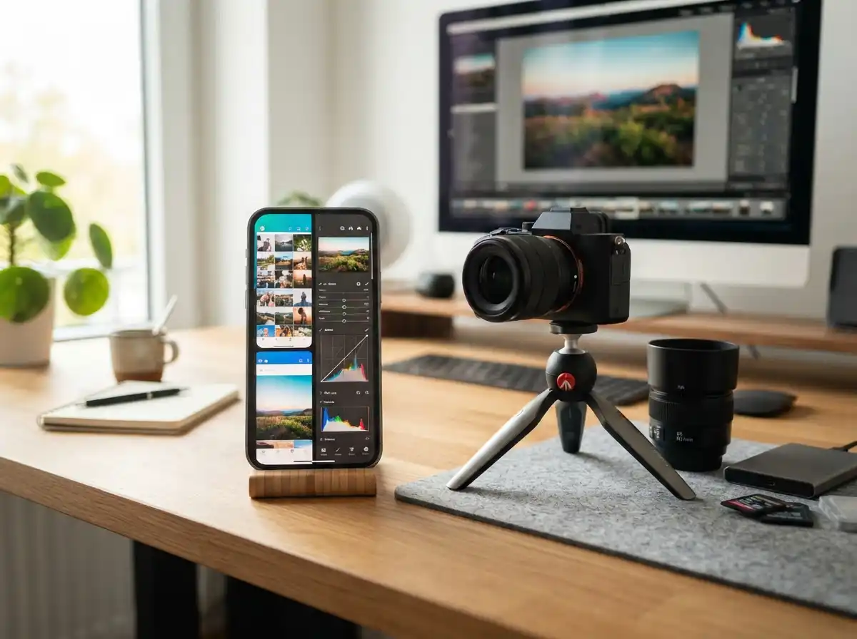 Top iPhone Camera Apps Free, Paid, and Pro: Complete Guide 2026 Collection of iPhone camera apps displayed on a smartphone screen with professional photography features and editing tools