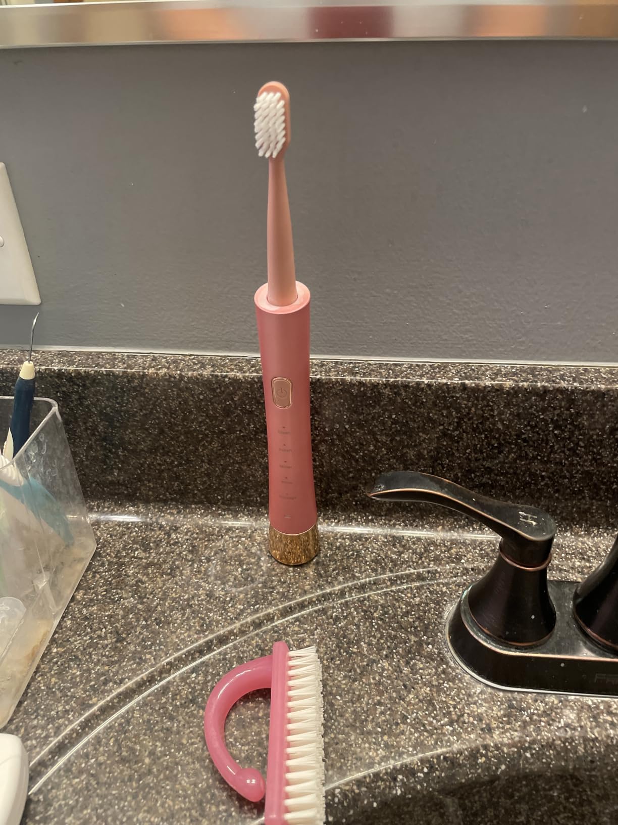 Sonic Electric Toothbrush for Adults, USB Rechargeable Sonic Toothbrush with 8 Brush Heads, Smart Timer, 5 Modes, 2-Hour Fast Charge Last 30 Days, Pink customer photo 1