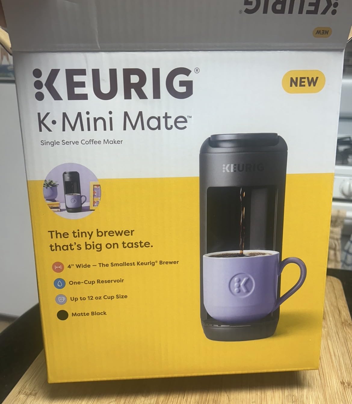 Keurig K-Mini Mate Single Serve K-Cup Pod Coffee Maker, Brews Up to 12 oz Cup, Compact Portable Coffee Machine for Small Spaces, Great for Dorms & Offices, Glamping Green customer photo 2