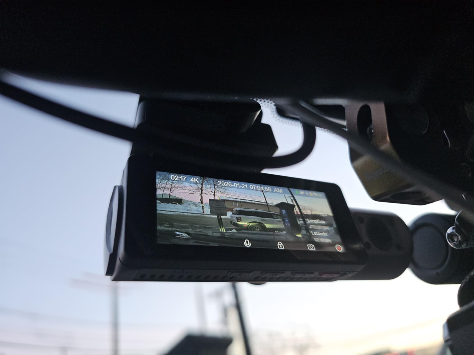 4K Dash Cam Front and Rear, Full HD 3 Channel Dashcam, Free 128GB MicroSD Card, Built-in 5.8GHz WiFi Built-in GPS, Collision Sensor, Night Vision, HDR, 3.16