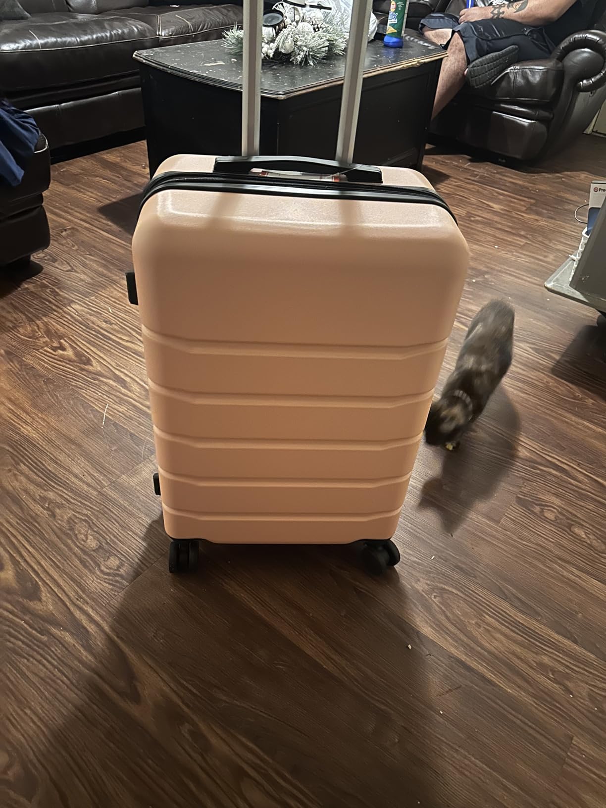 OLIXIS 3-Piece Suitcase Set, Hardside Luggages with Spinner Wheels, Lightweight ABS Hard Shell Travel Luggage, Expandable Carry-On Suitcase with TSA Approved Lock-Black(20+24+28 Inch) customer photo 2
