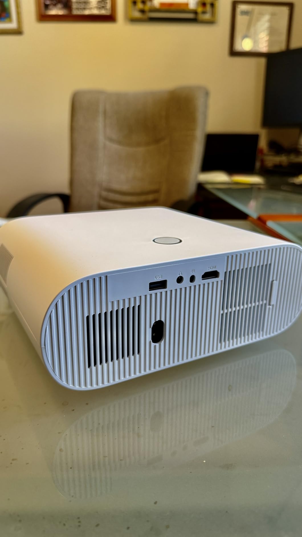 4K Projector Built-in Google TV: 2500 ANSI/Auto Lens Cap & 4D Keystone/Auto Focus & AI Voice Control, Sovboi Smart Portable Projector with WiFi6 & Bluetooth, Outdoor Movie Proyector for Streaming Apps customer photo 2