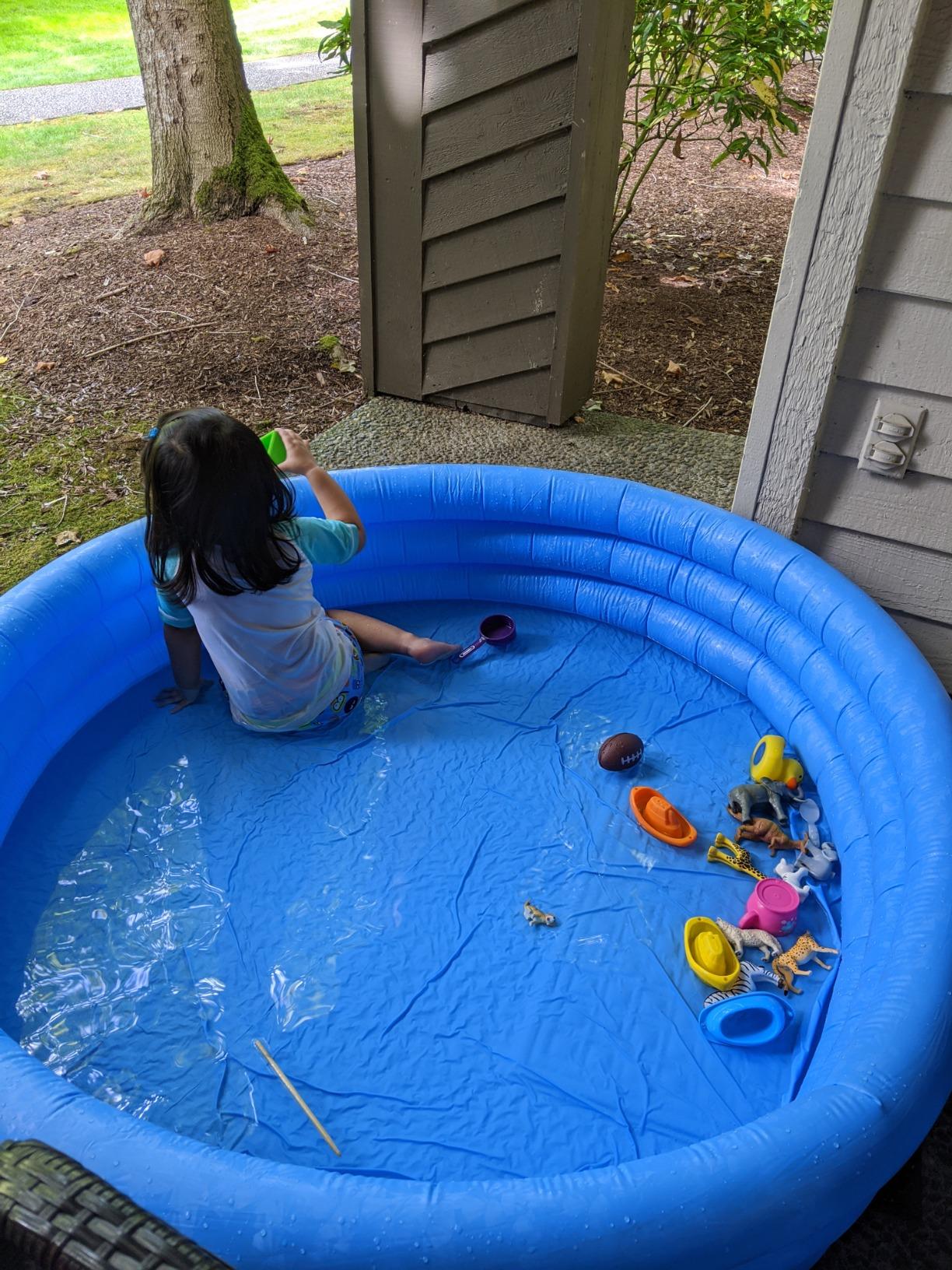 INTEX 58426EP Crystal Blue Inflatable Kiddie Pool, 58in x 13in, for Ages 2+ customer photo 2