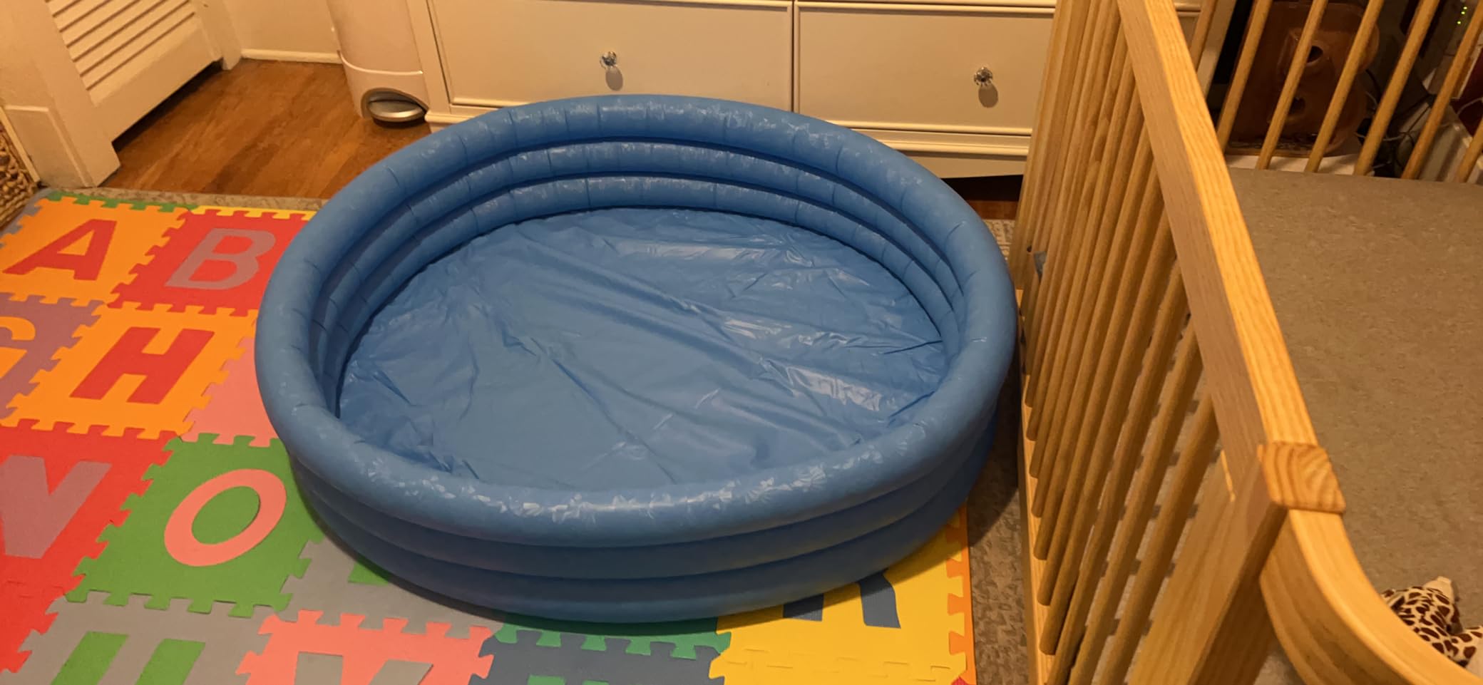 INTEX 58446EP Crystal Blue Inflatable Kiddie Swimming Pool, 66in x 15in customer photo 2