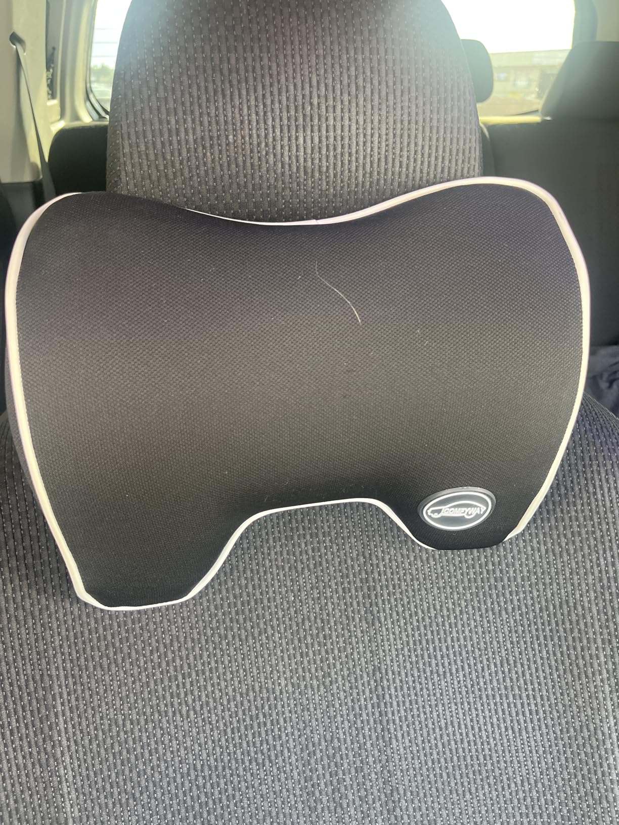 Car Neck Support Pillow for Neck Pain Relief When Driving, Headrest Pillow for Car Seat with Soft Memory Foam - Black customer photo 1