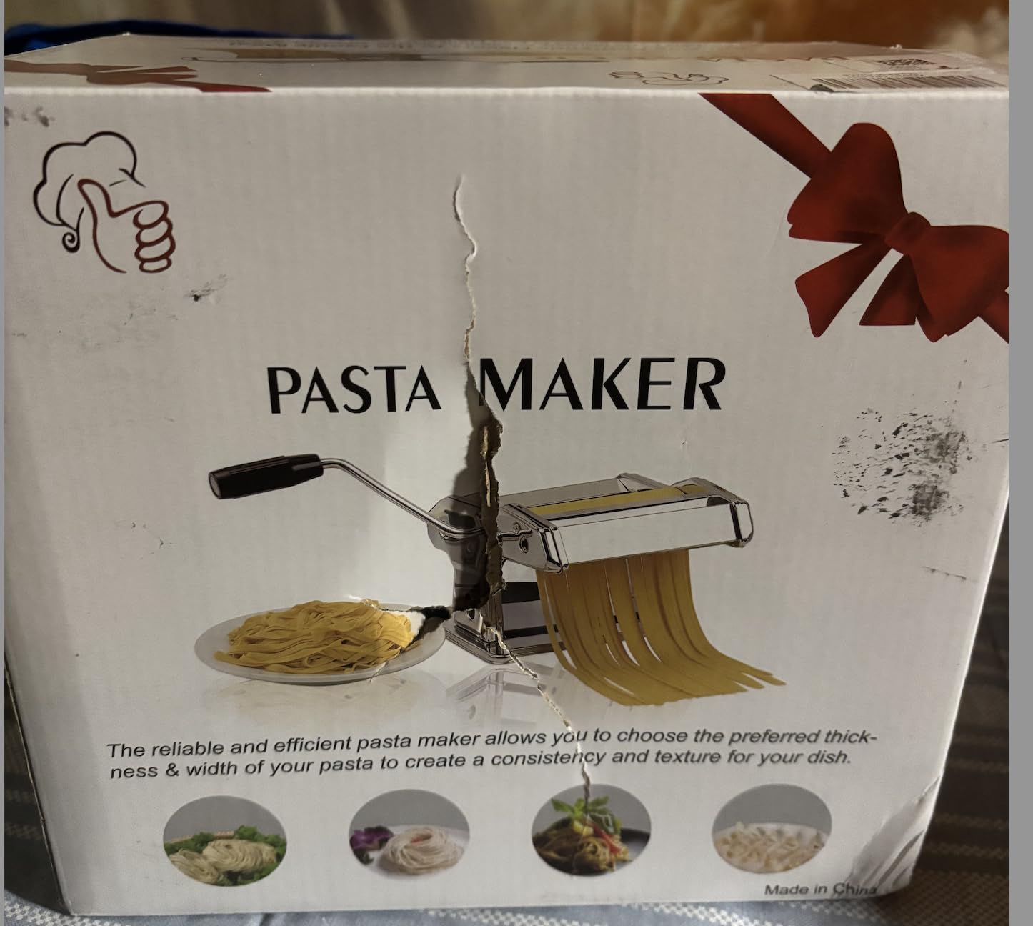 AceChef Pasta Maker - 7 Thickness Settings Pasta Roller & 2-in-1 Cutter, Stainless Steel Pasta Machine for Spaghetti, Fettuccine, Ravioli, Lasagna customer photo 1