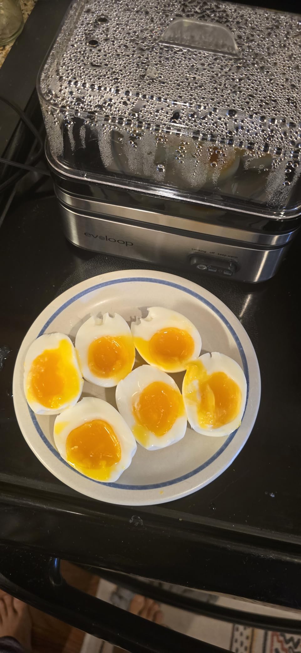 Evoloop Rapid Egg Cooker Electric 6 Eggs Capacity, Soft, Medium, Hard Boiled, Poacher, Omelet Maker Egg Poacher With Auto Shut-Off, BPA Free customer photo 1