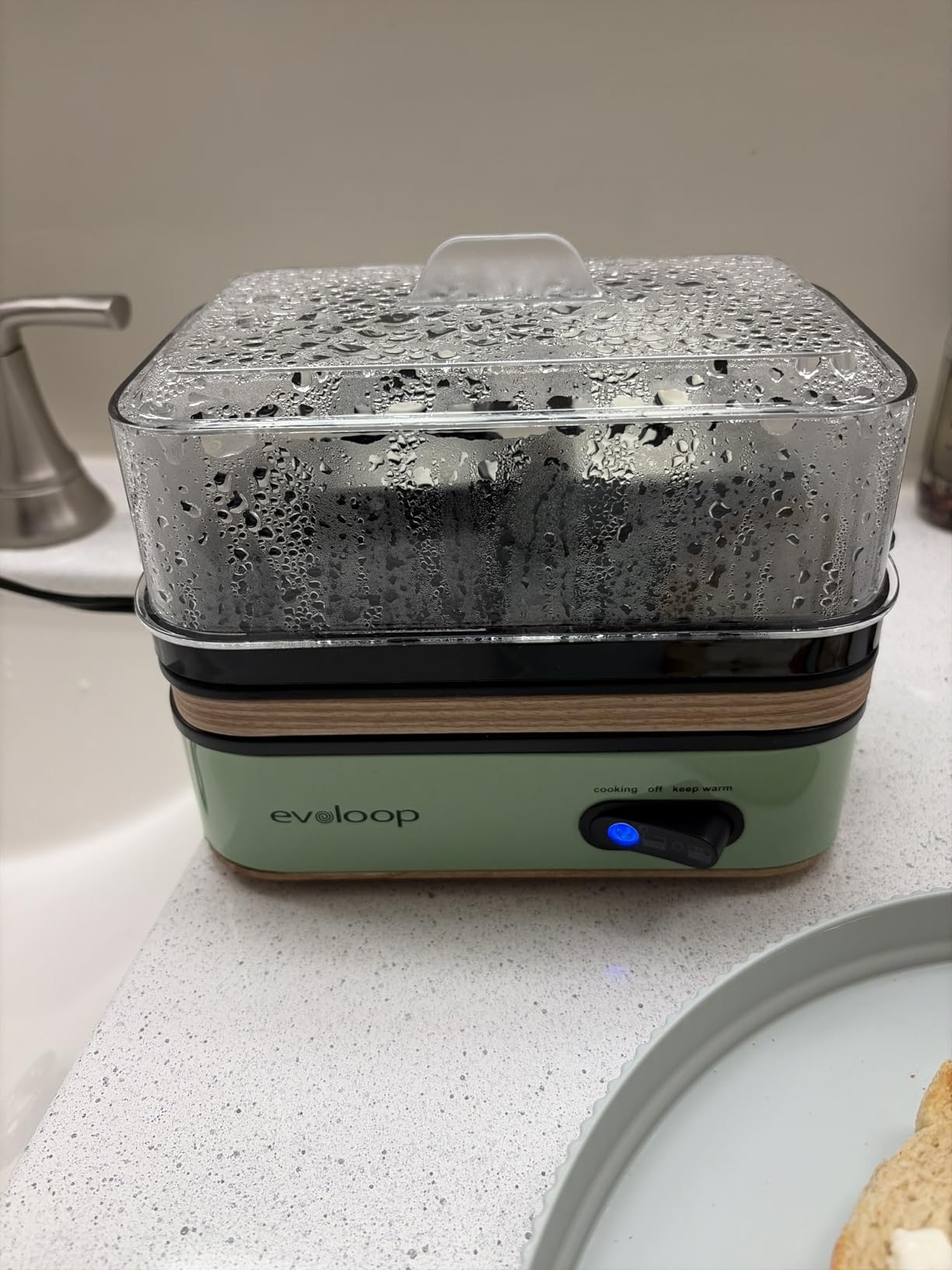 Evoloop Rapid Egg Cooker Electric 6 Eggs Capacity, Soft, Medium, Hard Boiled, Poacher, Omelet Maker Egg Poacher With Auto Shut-Off, BPA Free customer photo 2