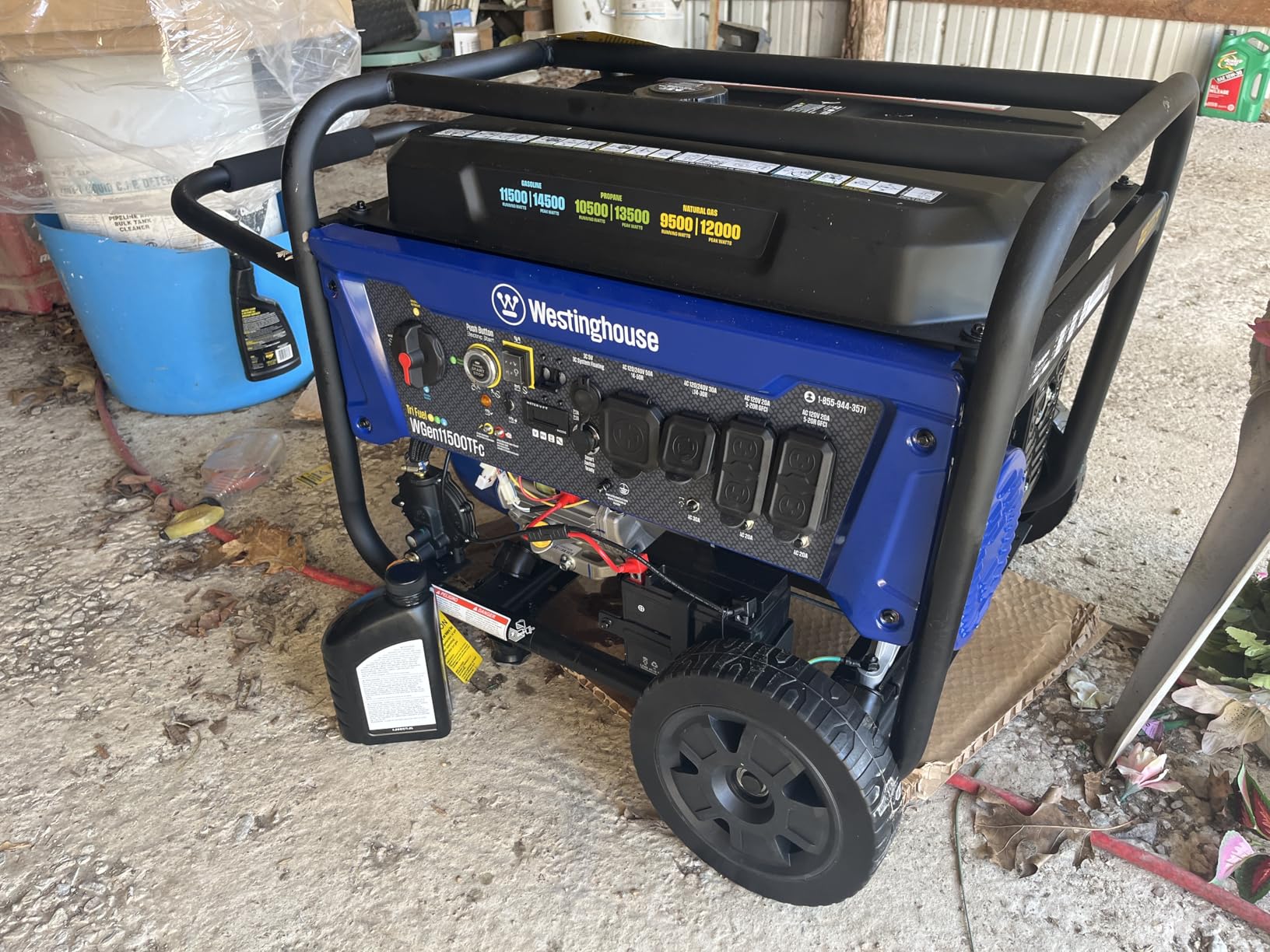 Westinghouse 14500 Peak Watt Tri-Fuel Home Backup Portable Generator customer photo 1
