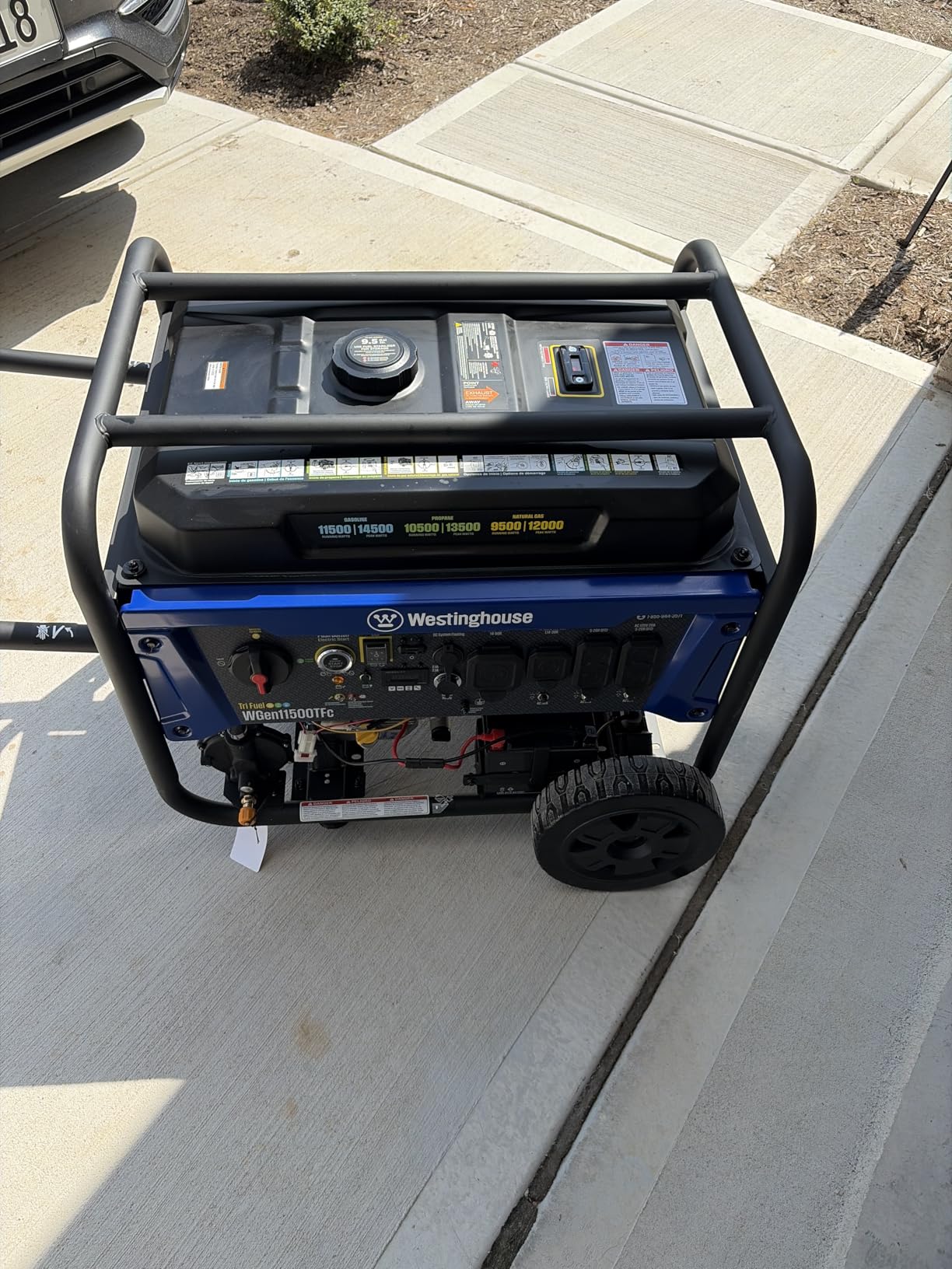 Westinghouse 14500 Peak Watt Tri-Fuel Home Backup Portable Generator customer photo 2